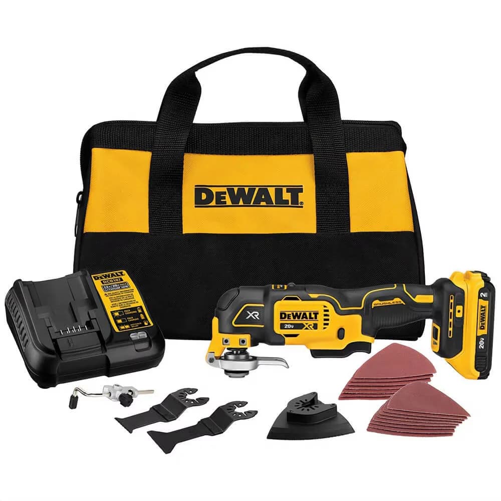 Woodworking Modern with Battery, 20V, 20V MAX 3-Speed Oscillating Tool Kit - Yellow Model 1D3FB5