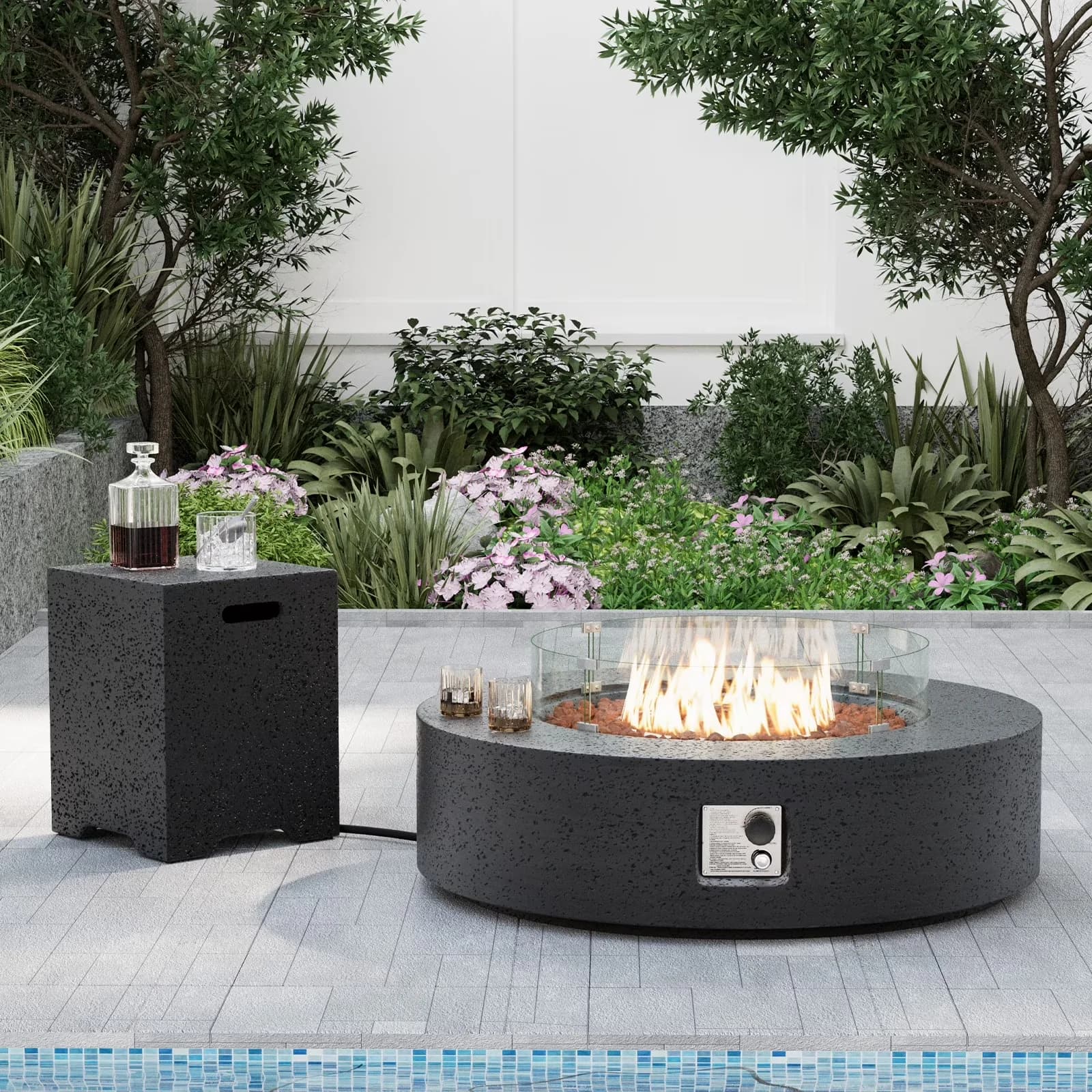 Outdoor Heating Quality with 50000 BTU, Adjustable Flame - Magnesium Oxide (Mgo) Gray Model 8A21DB