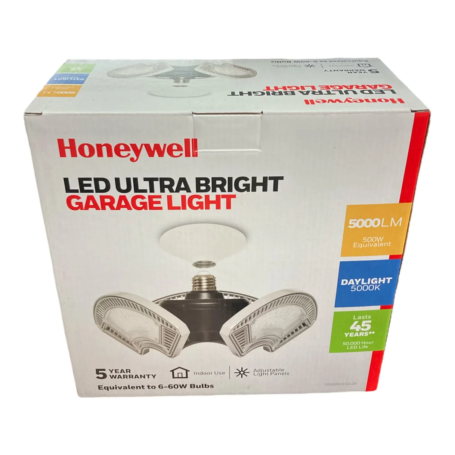 Garage Storage Supply Durable with LED, Adjustable, Triple Head Design - Gray Model E4FF28