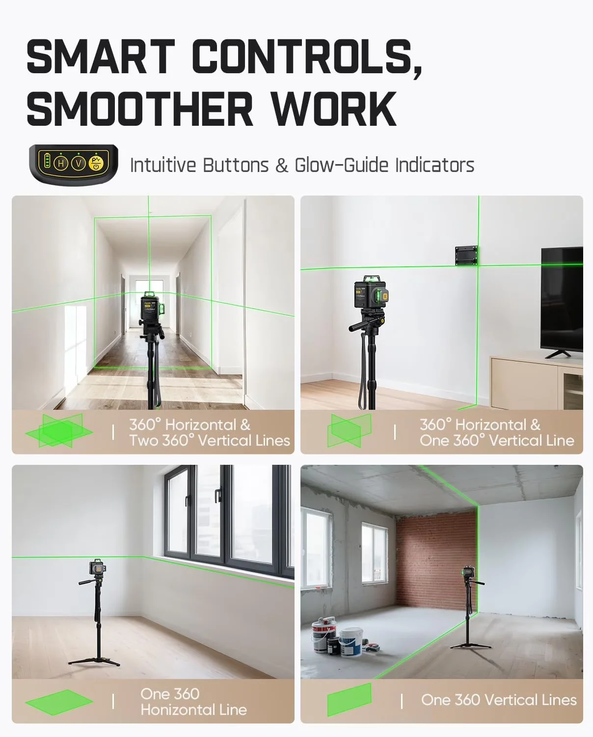 Efficient Measuring Layout with Battery, Durable, Ergonomic Design - Black Plastic;Steel;Metal;Brass Model 2F614D