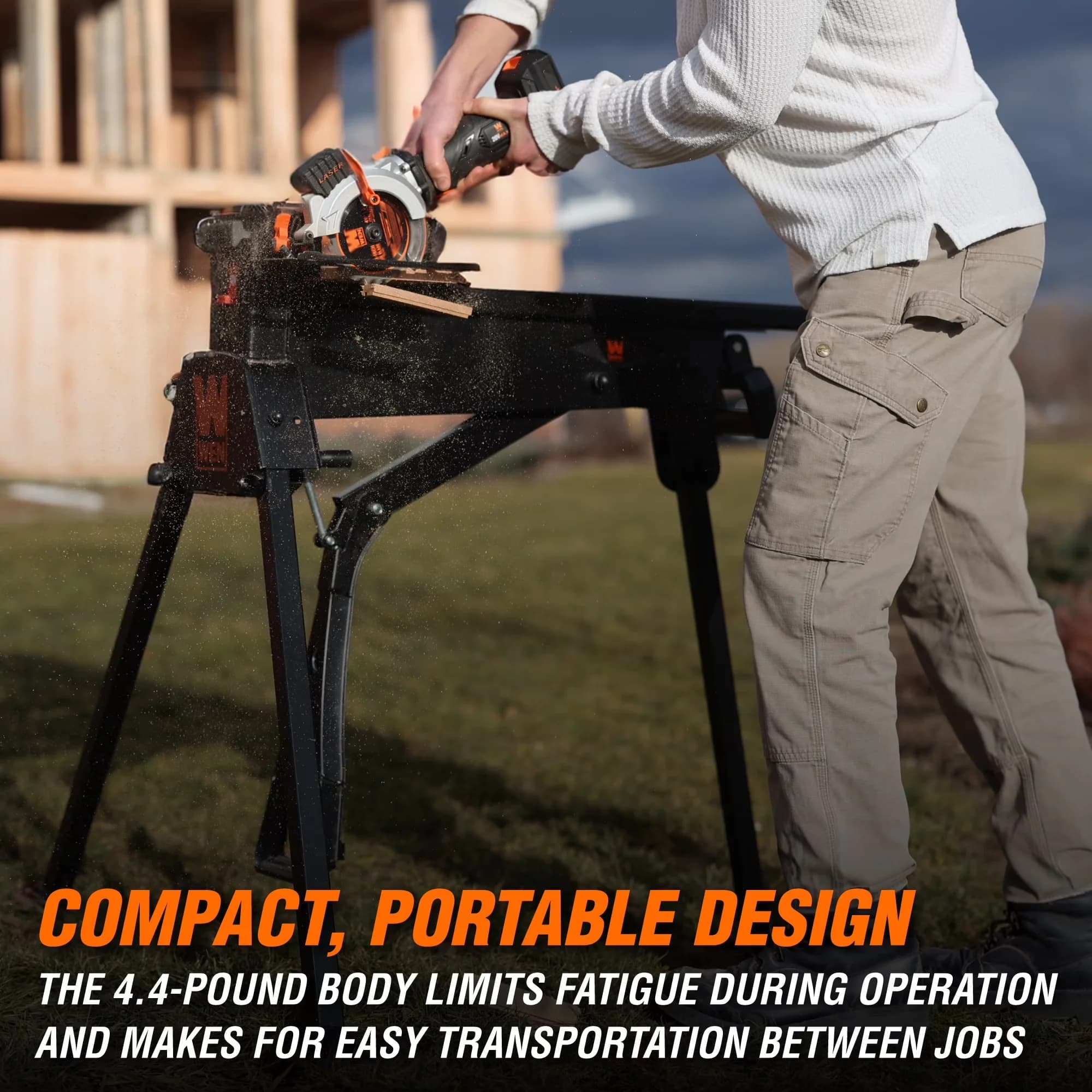 Power Saw Stylish with Battery, 20V, 2.0Ah Battery and Charger - 4-1/2-Inch Model 7EC27D