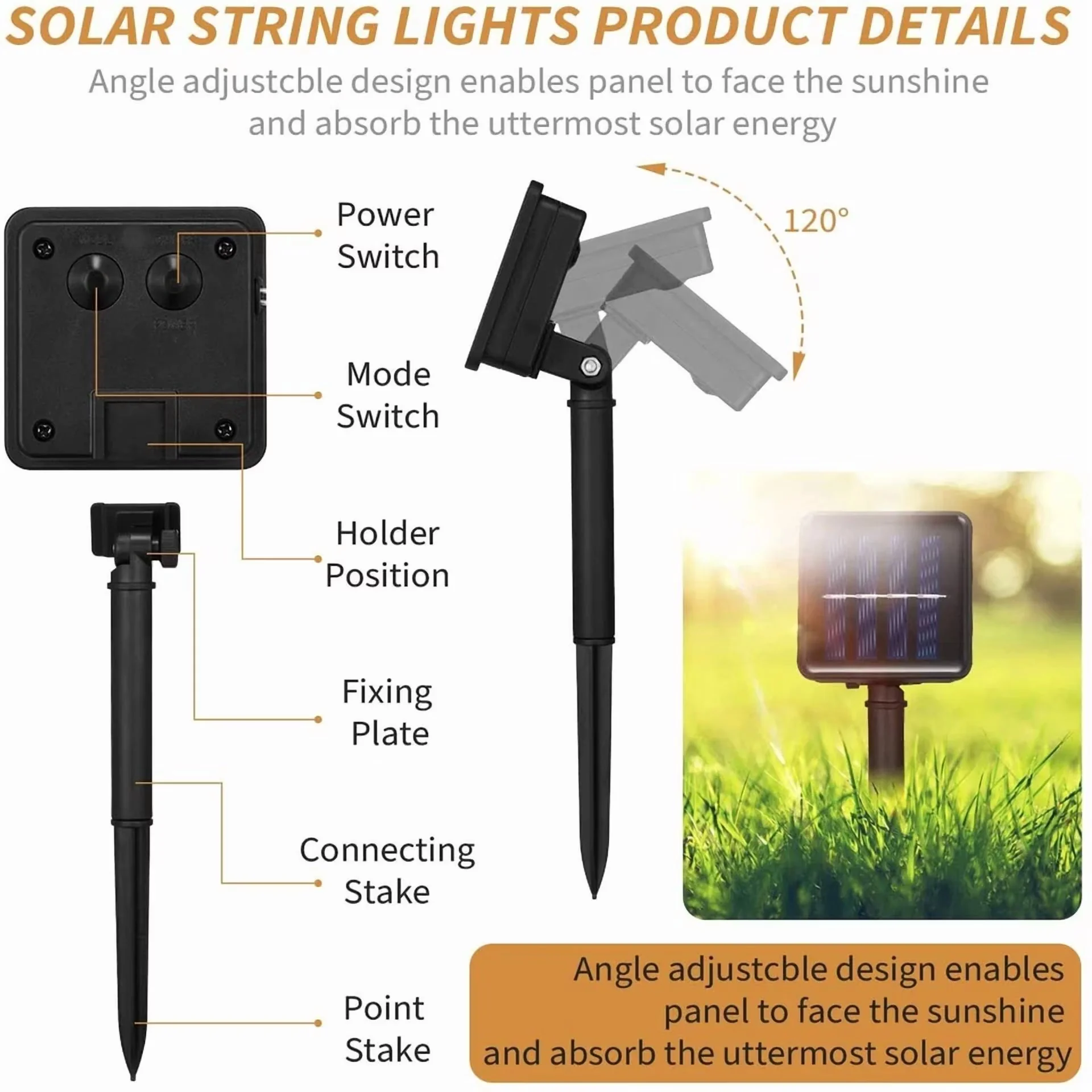 Novelty Light Modern with LED, Solar - Outdoor - Standard Series Model 9F3DAB