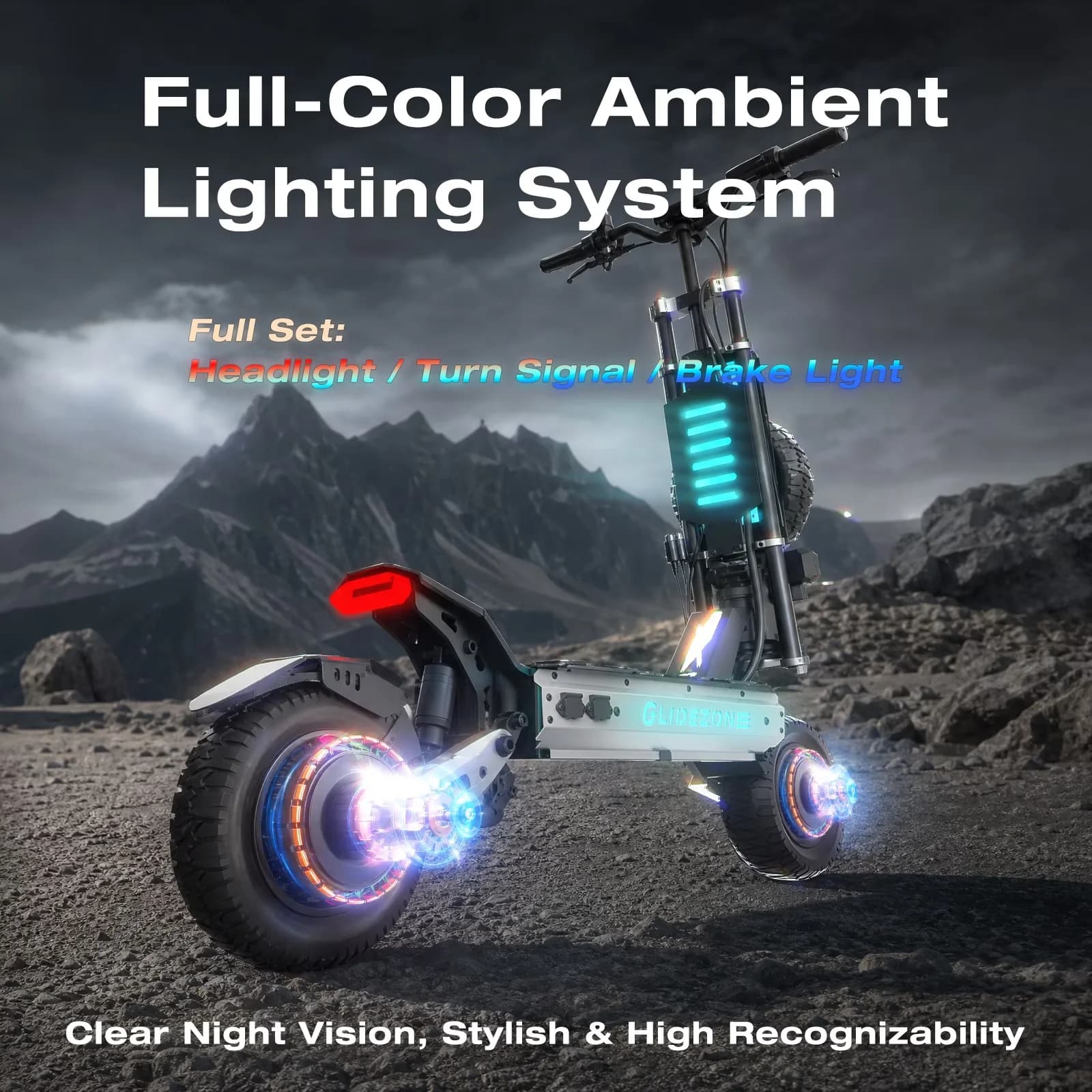 Quality Scooter with 5600W, Foldable, Headlights - Aluminum Alloy - Heavy Duty Model 2401D0