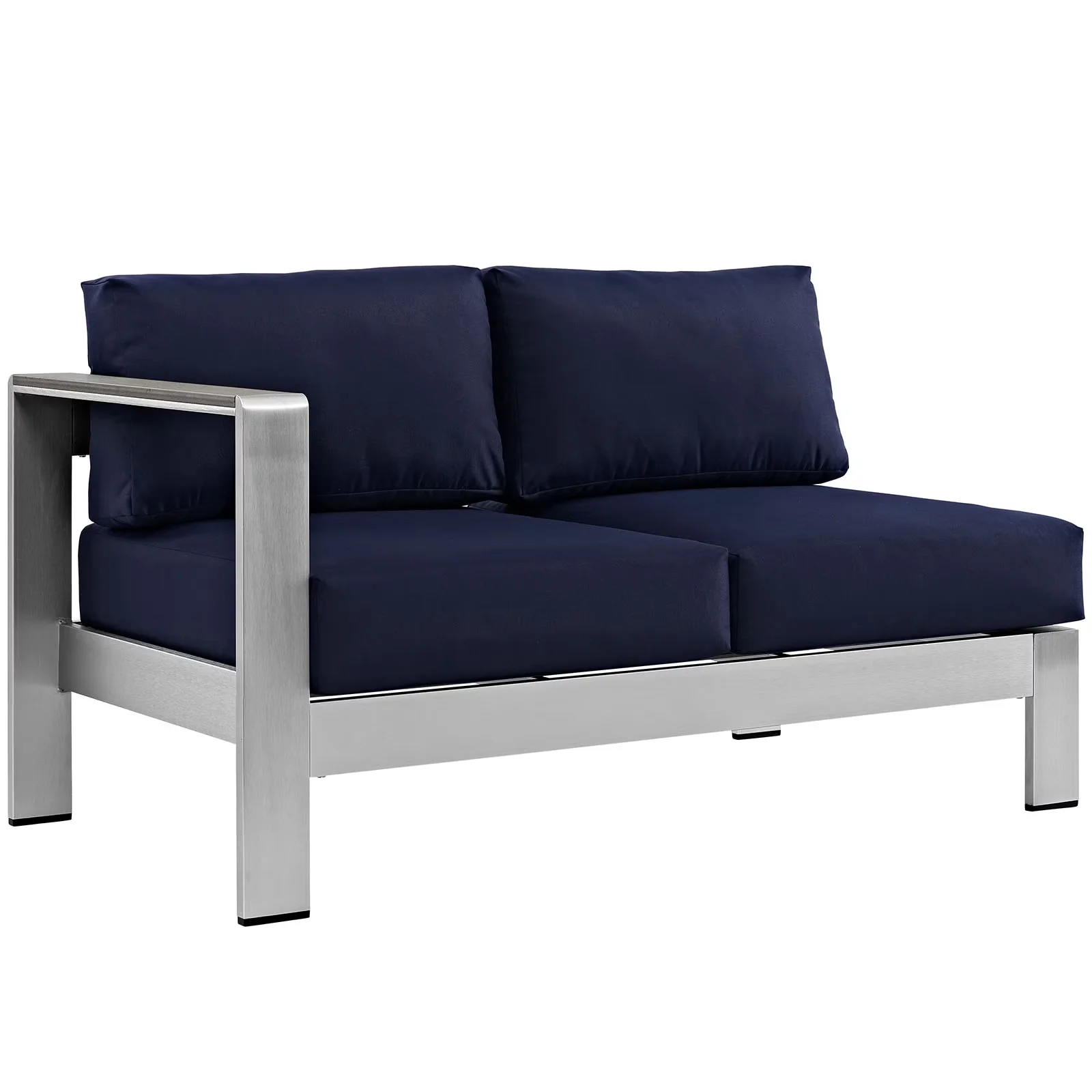 Essential Outdoor Sofas Sectional with Water-Resistant, Contemporary - Silver Fabric Model 43B6D6