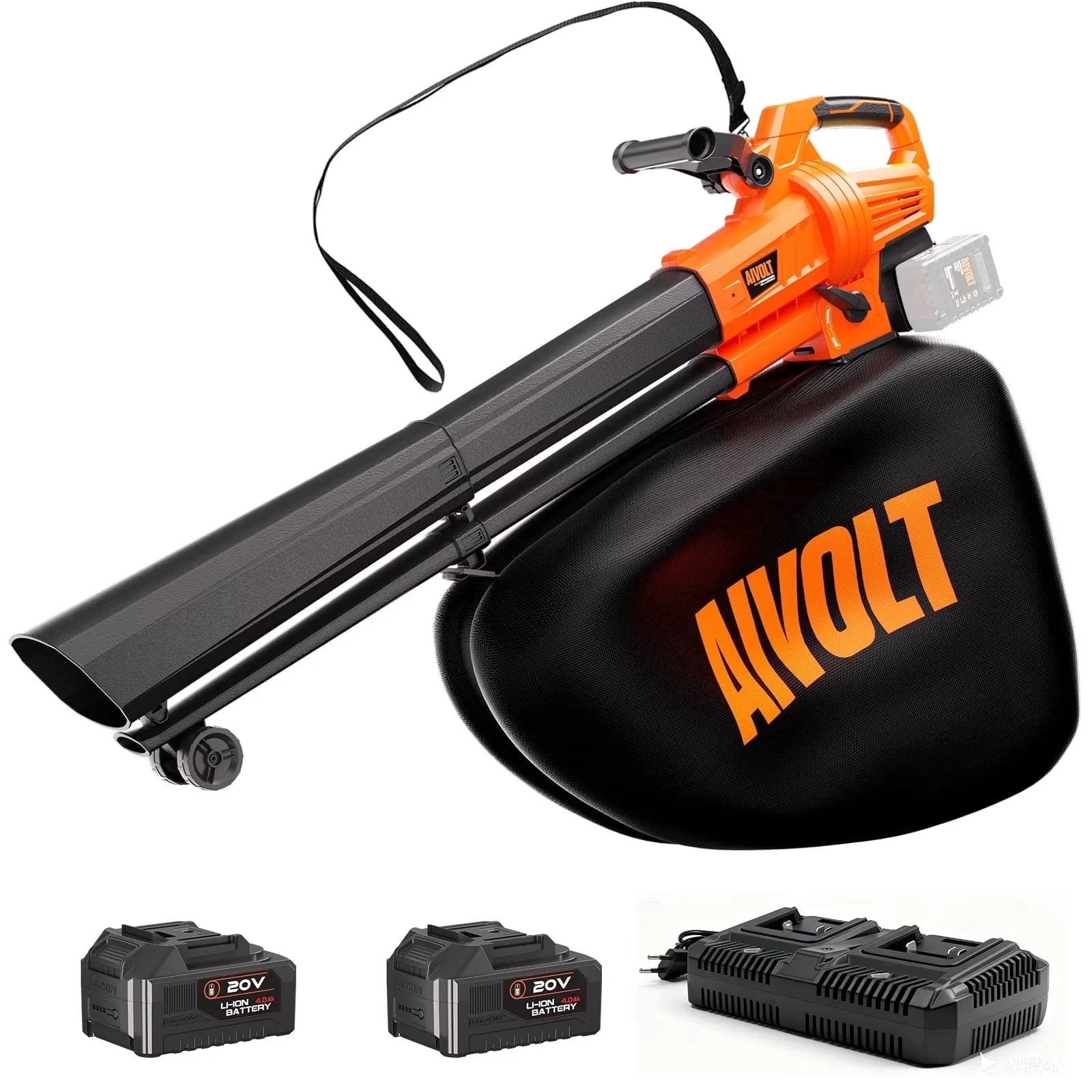 Stylish Leaf Blower with Battery, 40V, 3-in-1 Cordless & Mulcher - 40L Model E4544D