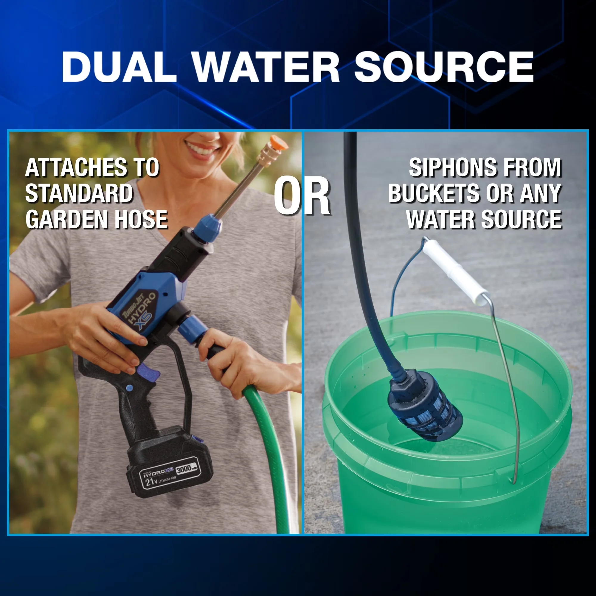 Efficient Pressure Washer with Battery, Quick Connect Tips, ® Hydro X5® Pro - Model F60FA2