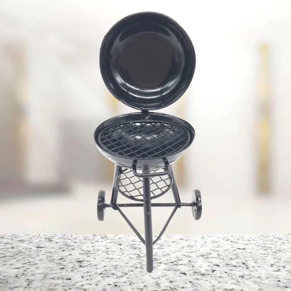 Durable Charcoal Grill with Portable, Small Portable Circular Iron Black 1Pcs - Black Iron Model E29EE6