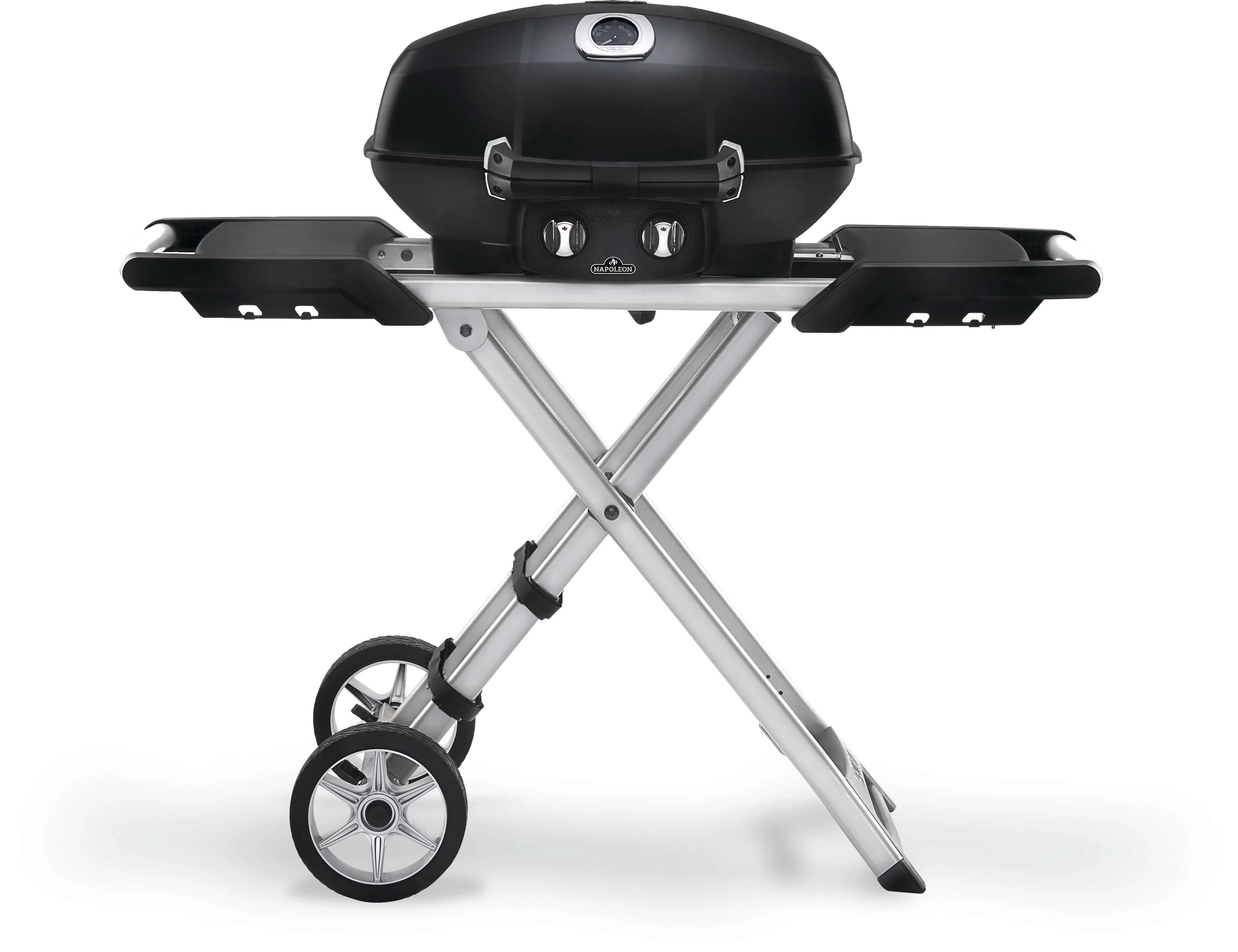 Reliable Gas Grill with Heat Thermometer, Rust Resistant, Portable - Black Cast Aluminum Model 5926B6