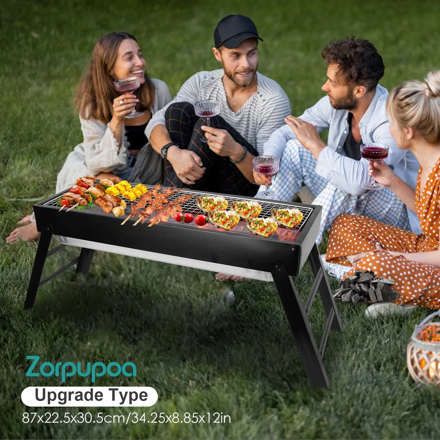 Quality Flat Top Grill with Foldable, Portable - Black Stainless Steel, Iron Model FA89D7