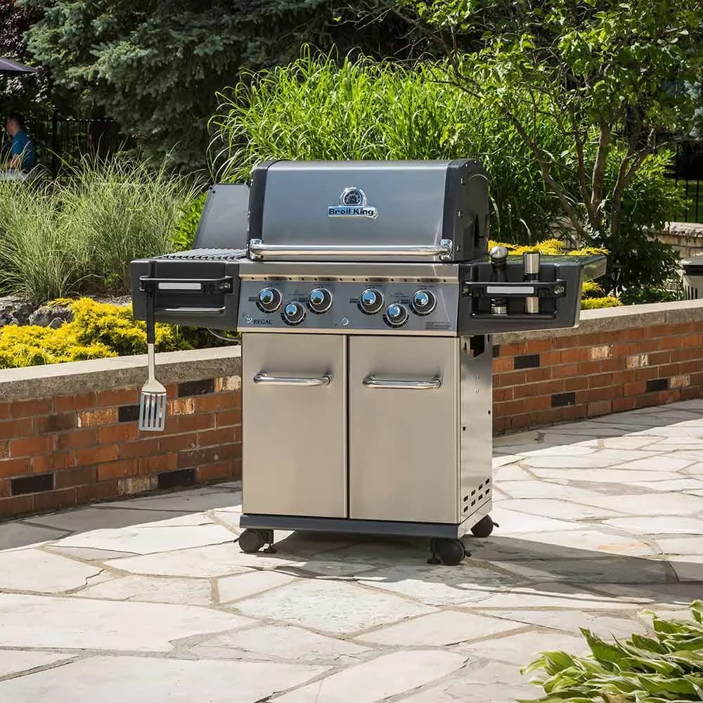Professional Gas Grill with Solid 9 mm stainless steel cooking grids, 25.5in, Propane - Stainless Steel Multicolor Model 0D033D
