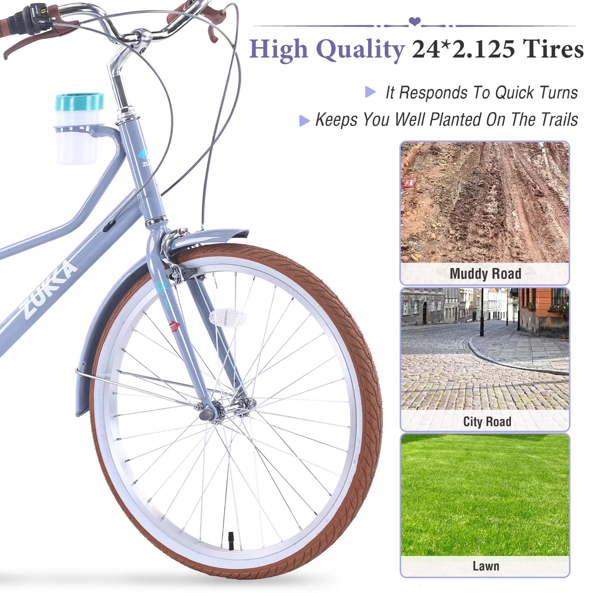 Innovative Cruiser Bike with Adjustable Seat Height, Adjustable Speed - Blue Model CFFC00