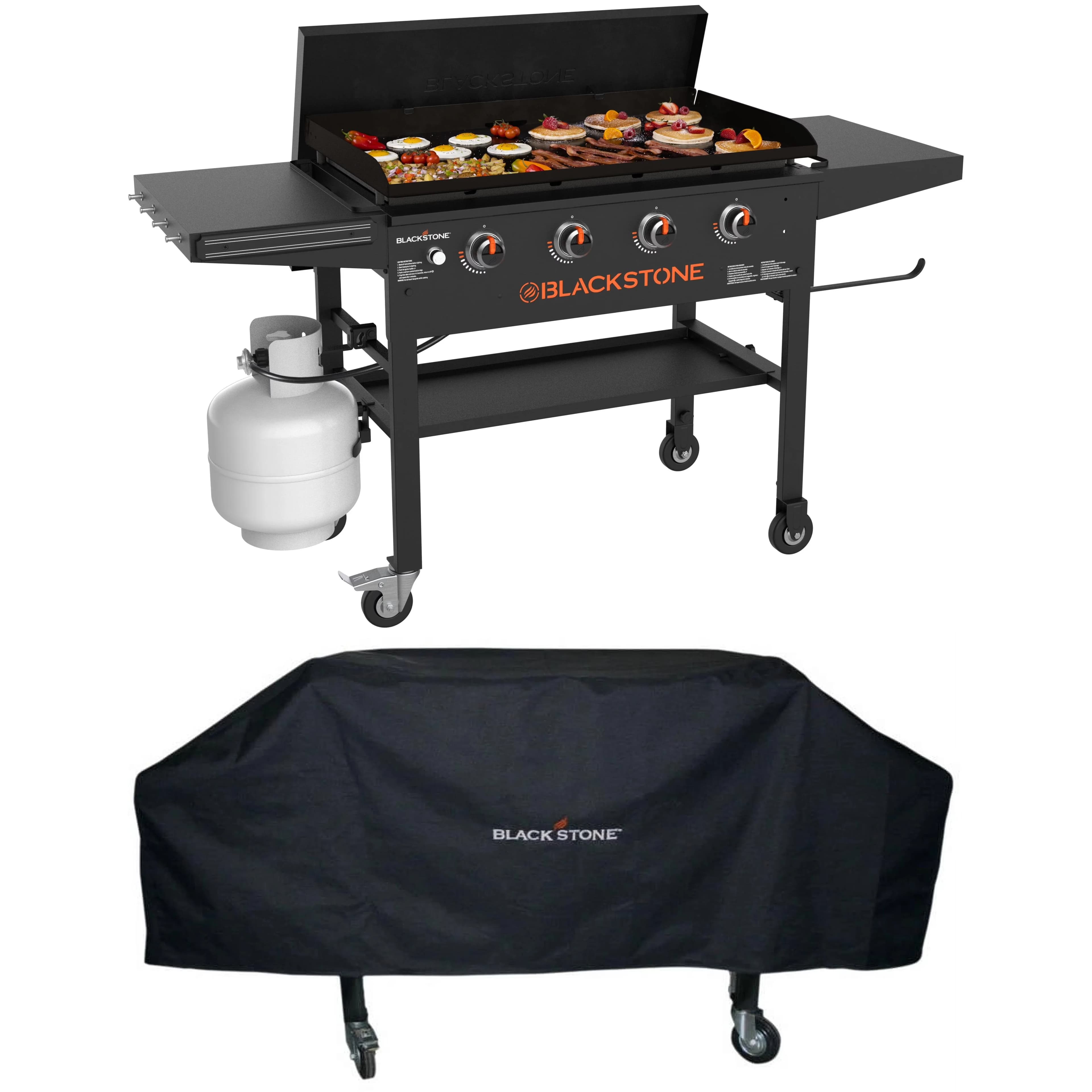 Essential Flat Top Grill with Tool Holder, Grease Pan - Steel, Stainless Steel Model 5DC726