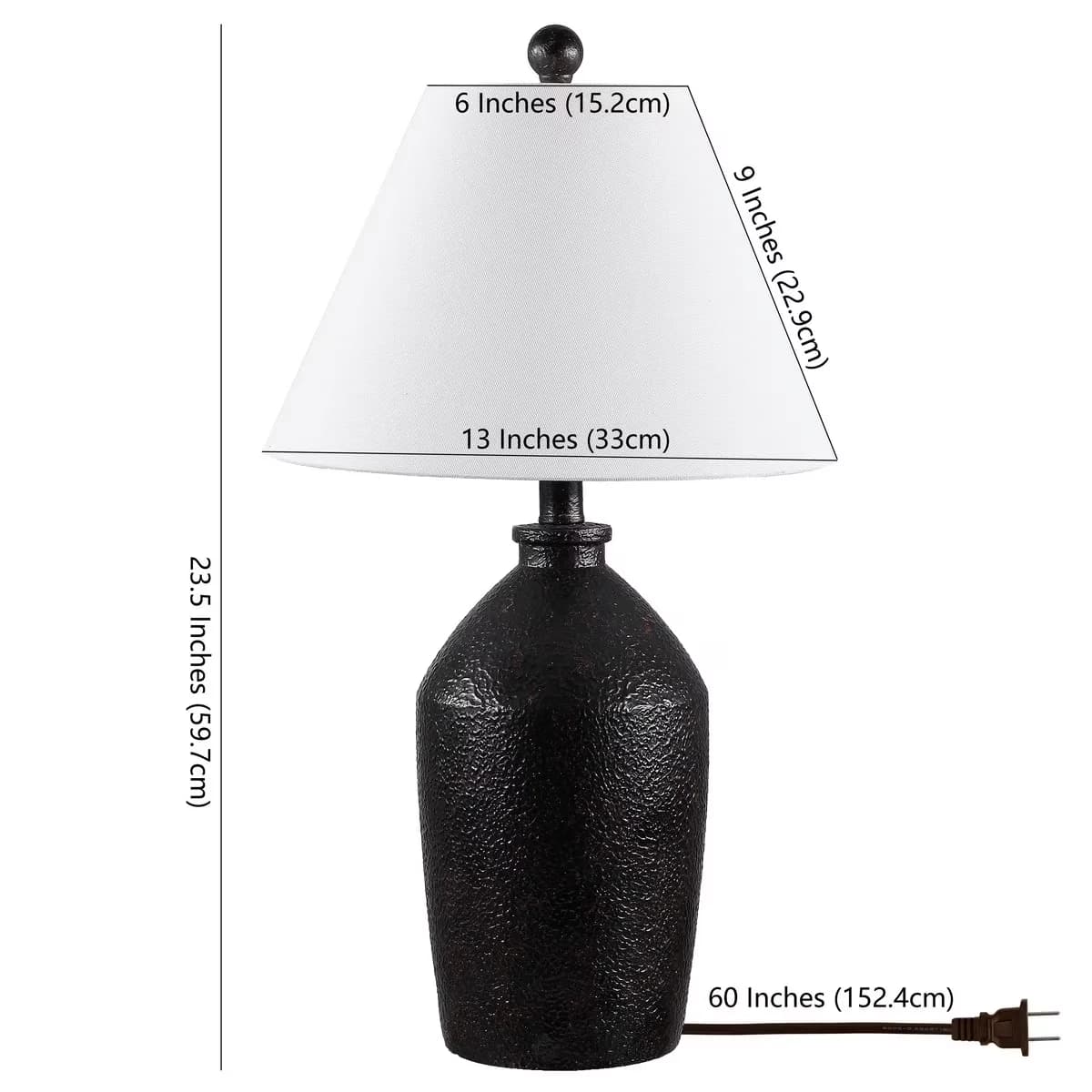Compact Table Lamp with LED, Modern, Selna 21 in. Ancient Inspirations - Resin Brown Model A0276E