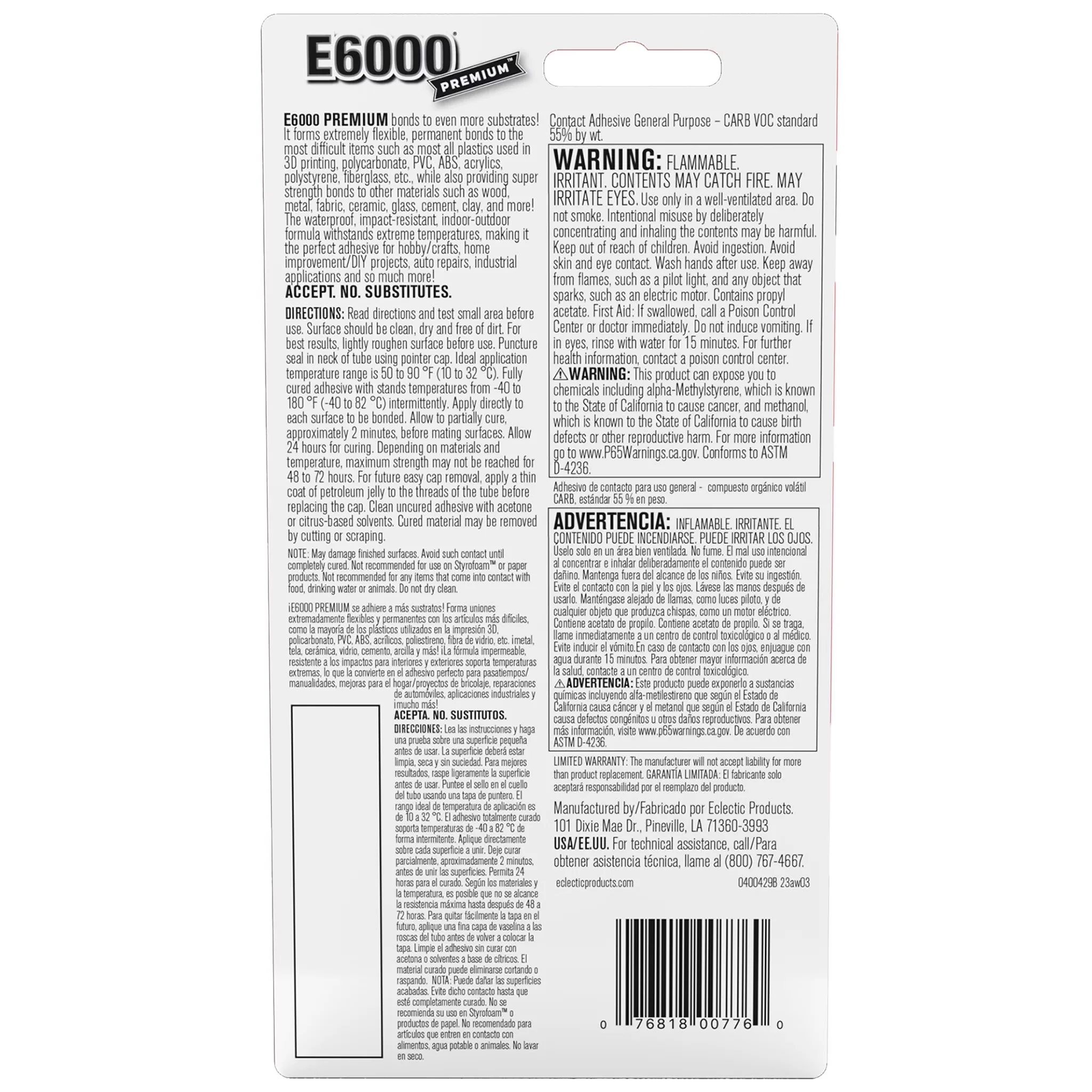 Sleek Adhesives Glues In Paint Supplies Tool with Premium Industrial Strength, E6000 Contact Adhesive Glue - Clear Rubber Model 70B50C