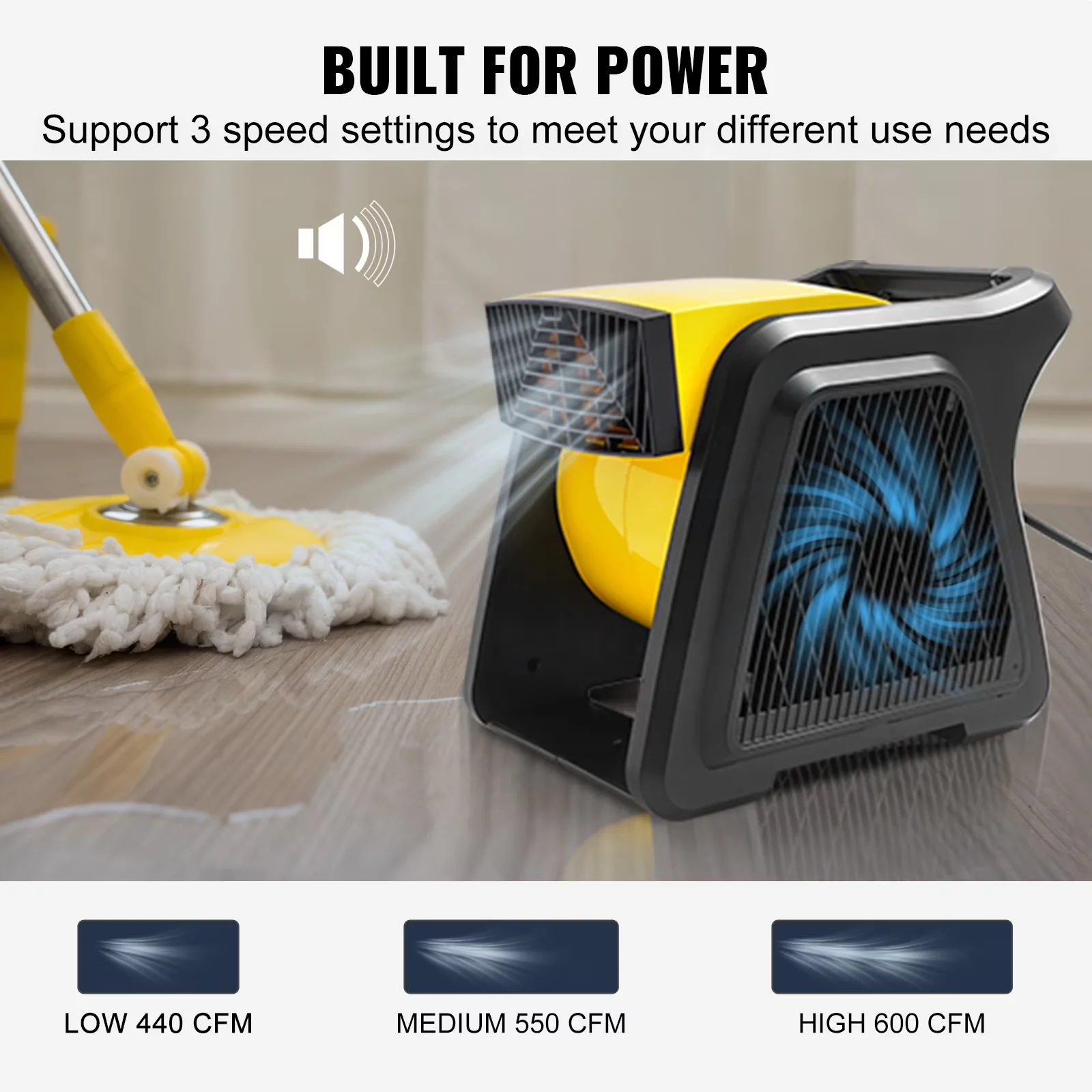 Fans In Cooling Essential with Adjustable Height, Rotating Head, Timer - Abs Black Model 7C26D9