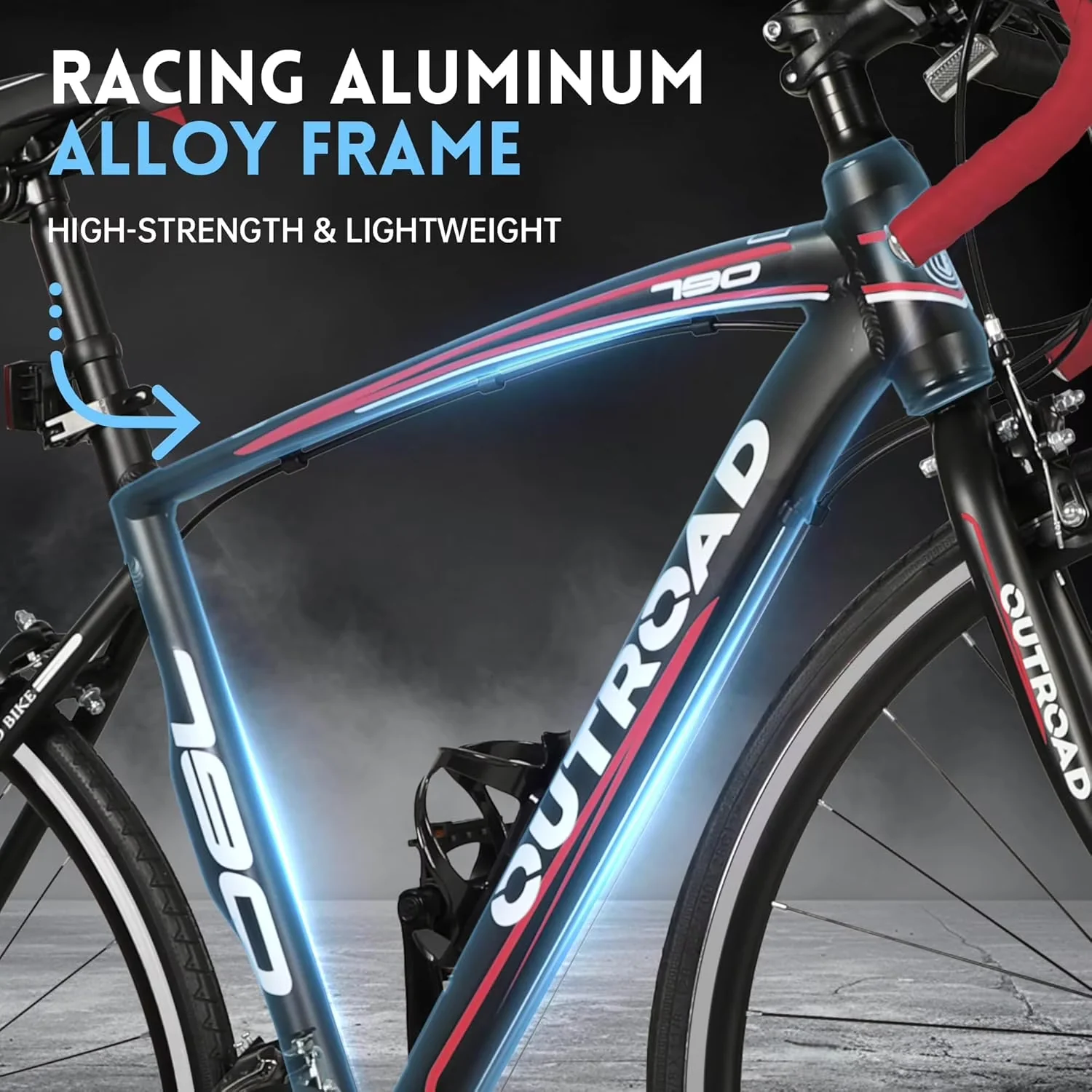 Classic Road Bike with Lightweight, 21 Speed 700C Wheel, Dual Disc/V Brakes - Model C1D845