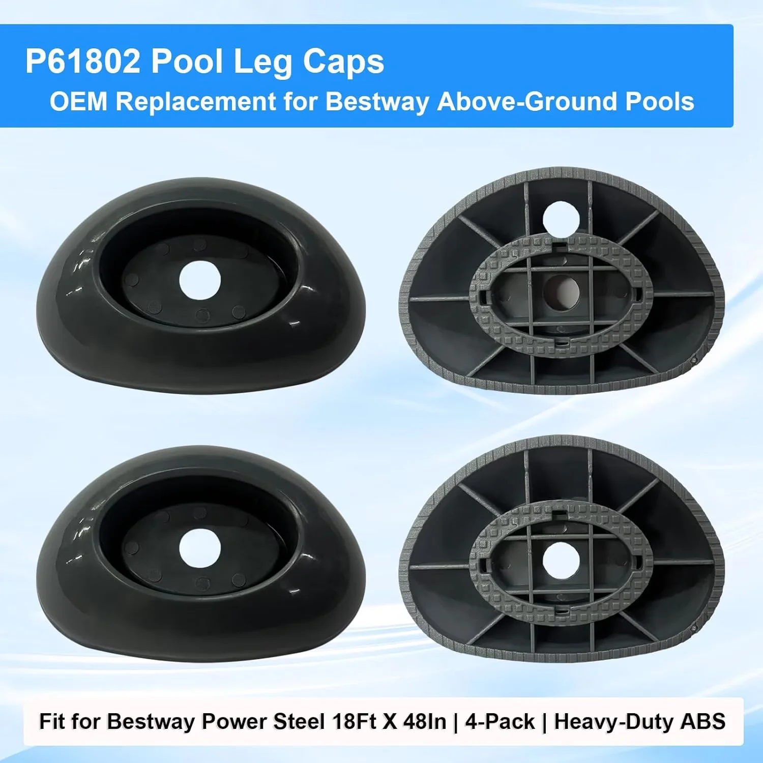 Reliable Above Ground Pool - Black P61802 - Universal Fit Model BD4CED