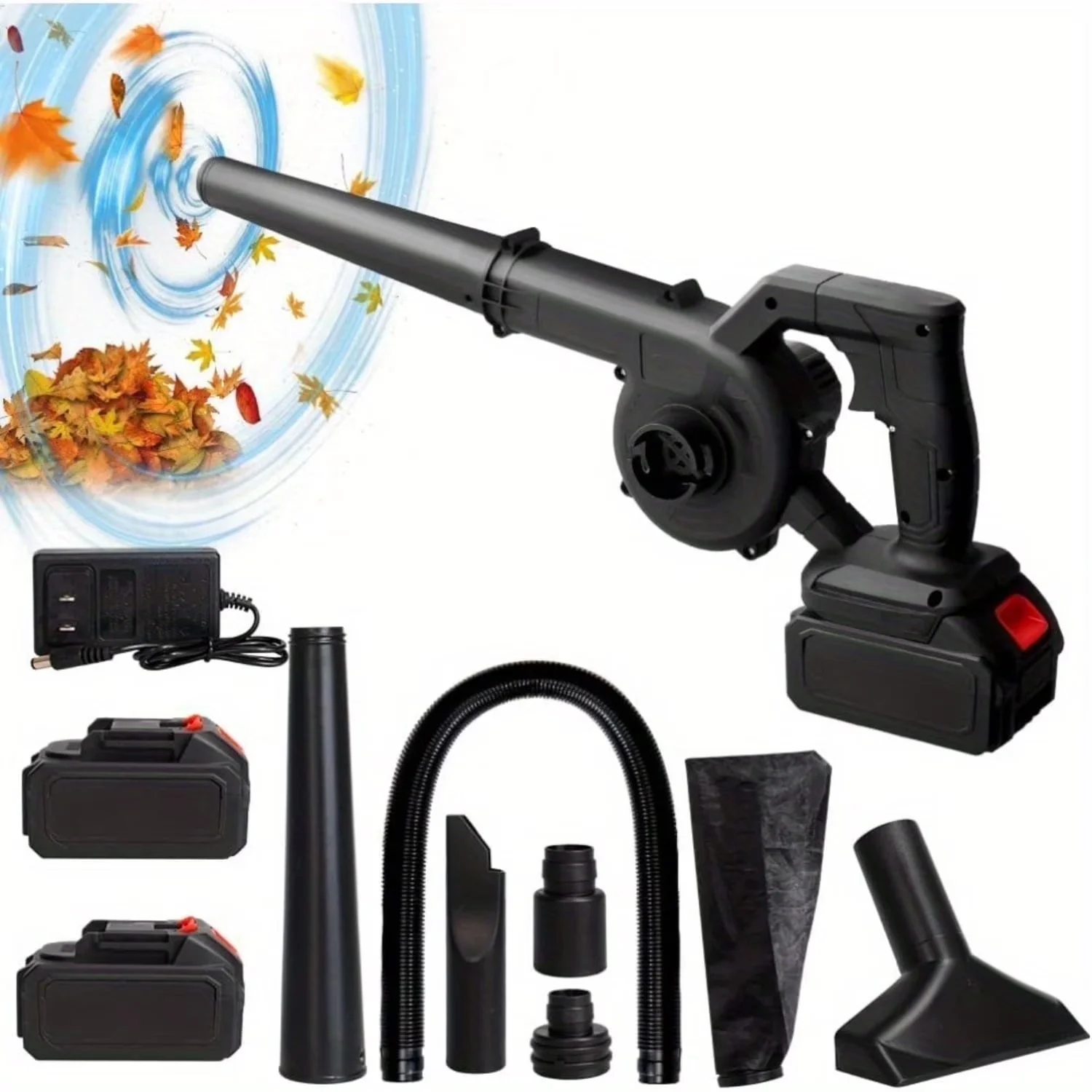 Durable Leaf Blower with Battery, 21V, 21V Cordless and Vacuum - Industrial Grade Model 3CD10B