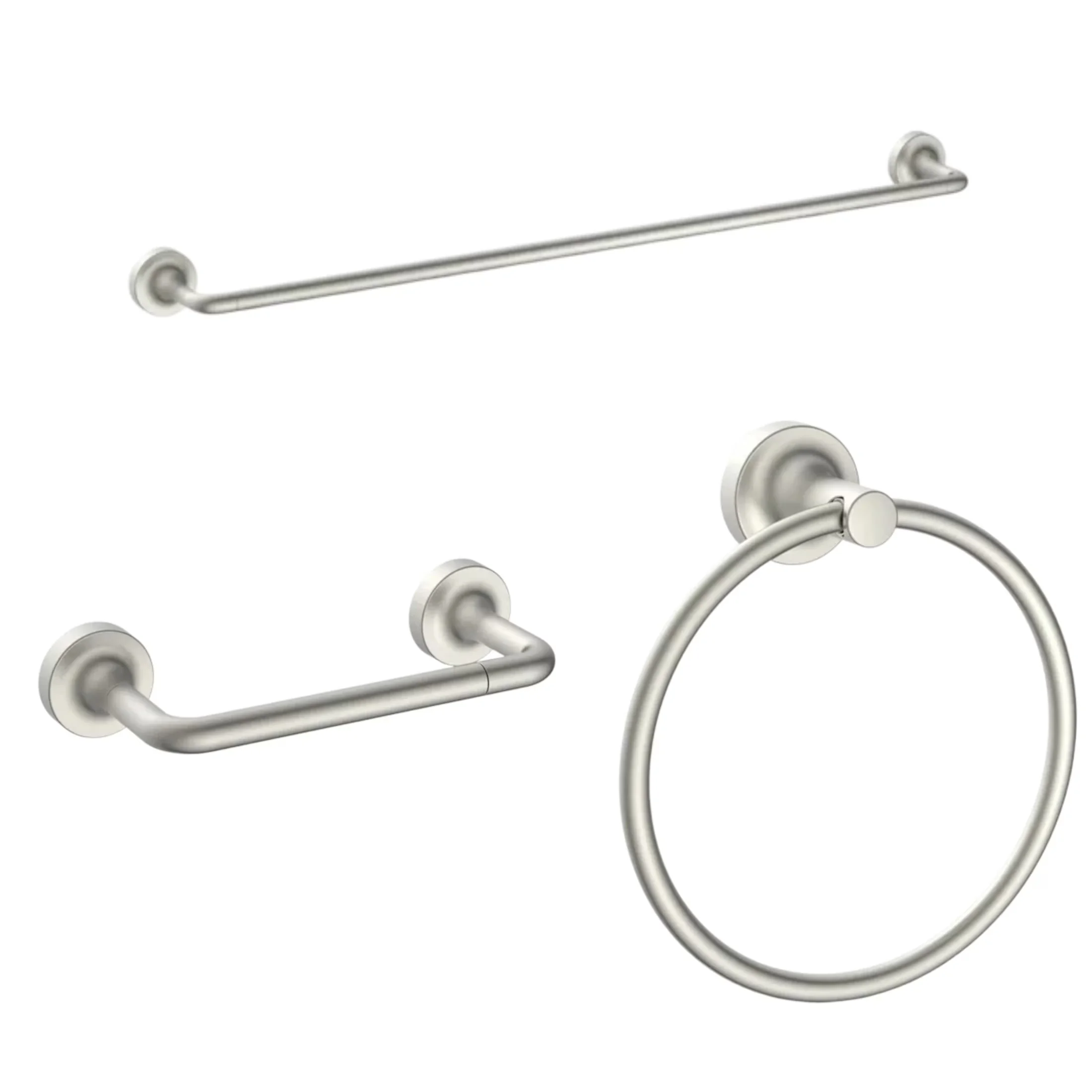 Innovative Bathroom Renovation with Rust Resistant, Modern, Satin Nickel - Zinc Alloy Silver Model 47A59E