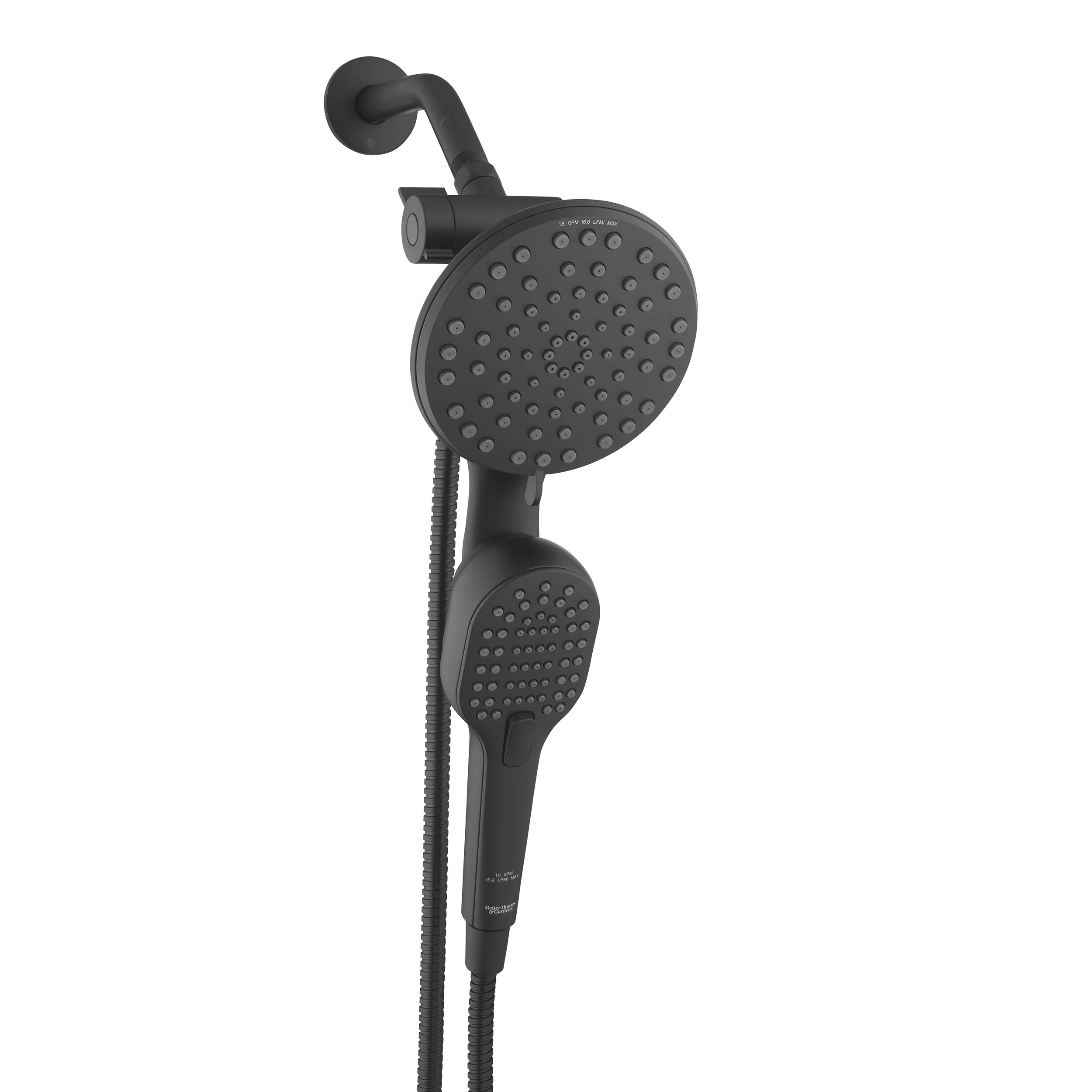 Shower Head Quality with Magnetic, Matte Black, Magnetic Combo Showerhead - Plastic Model A3B19D