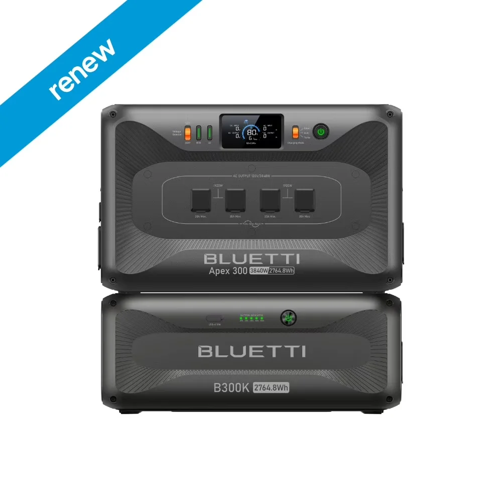 Sleek Generator with 3840W, 3840W AC - Gray for Home, Rv B300K - for Multiple Applications Model 576430
