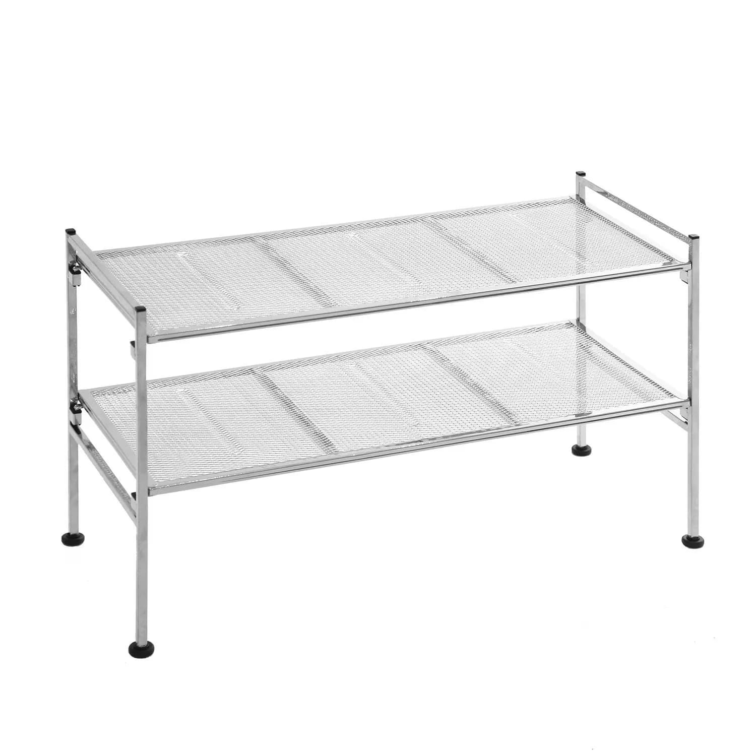 Professional Garage Storage Supply with Modern, Stackable, Silver Mesh - Silver Metal Model 3F312C