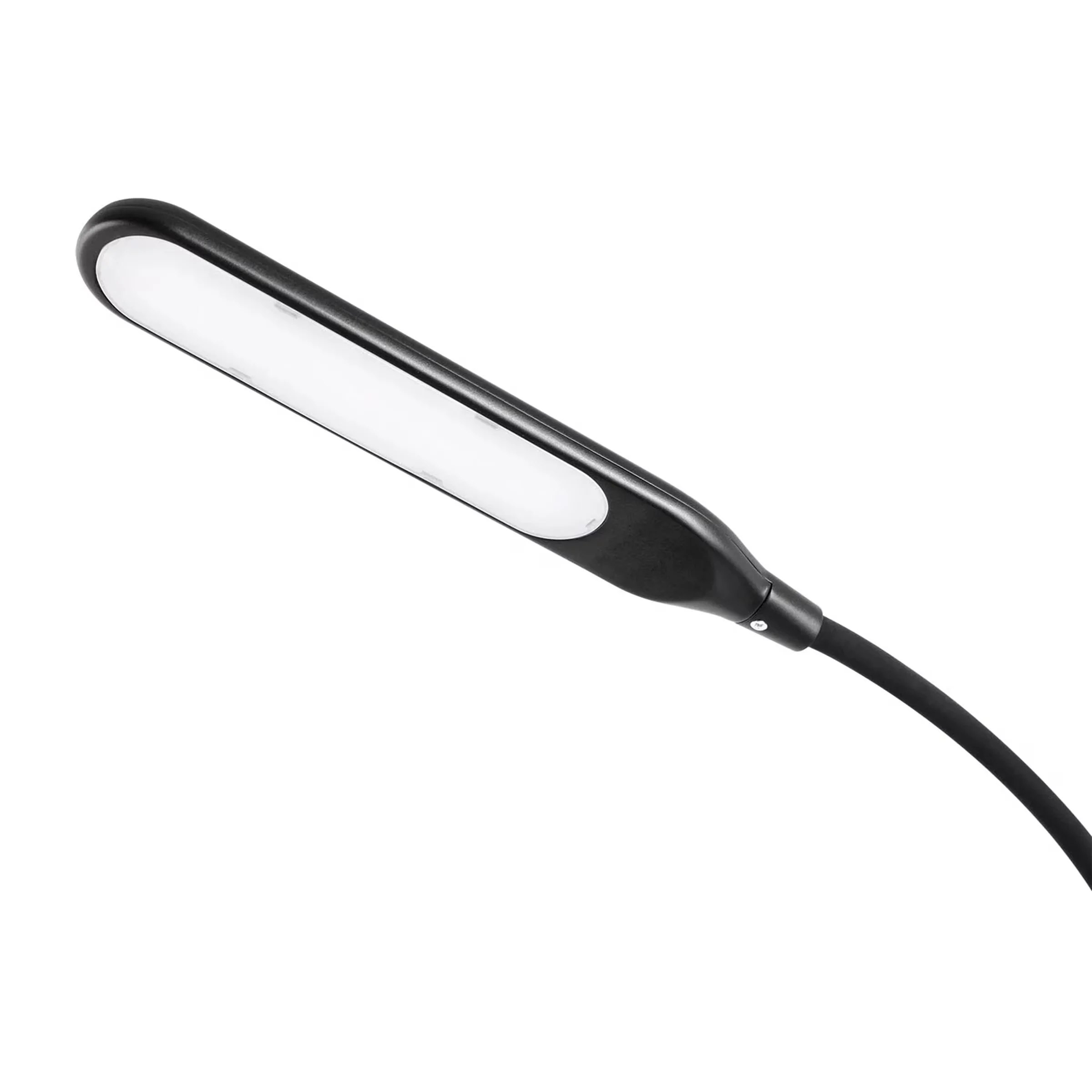 Modern Floor Lamp with LED, Adjustable Head, Gooseneck - Black Plastic Model 6E2E95