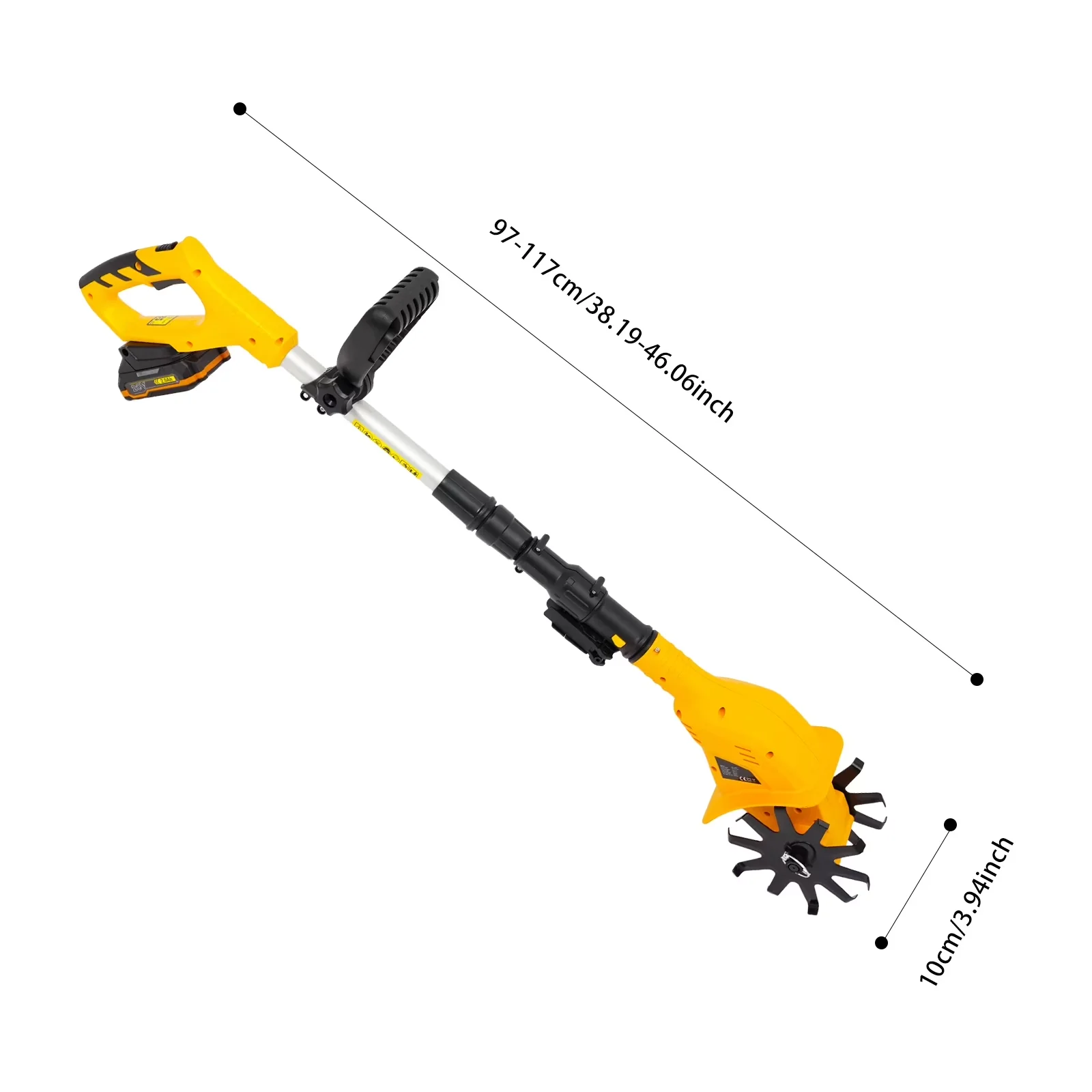 Professional Trillers Cultivator with Battery, 20V, 20V Cordless Tiller - Model FCA800