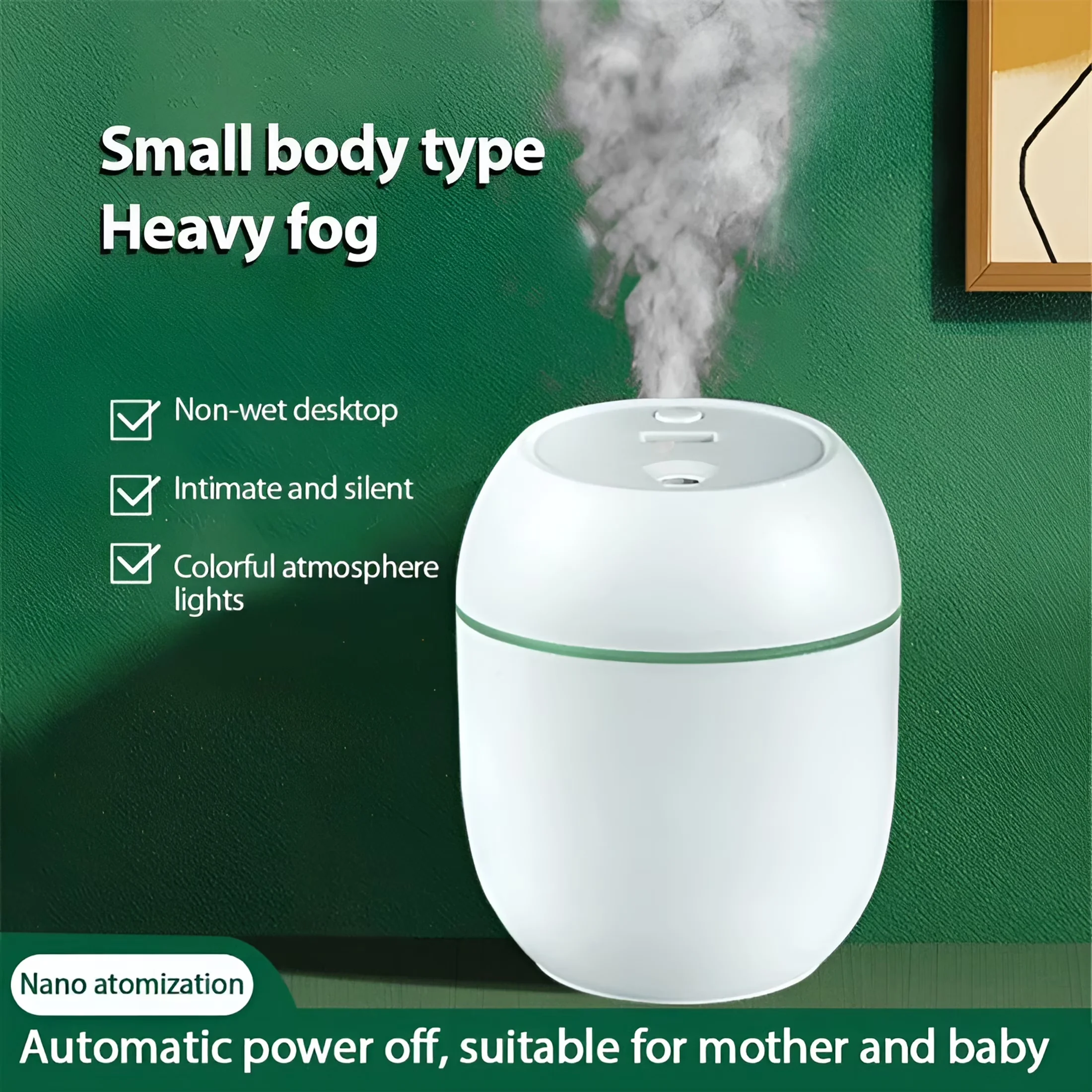 Sleek Humidifier with Automatic Shut-Off, Timer, Ultrasonic Warm and Cool Mist for Bedroom, Large - Model A5F9EC