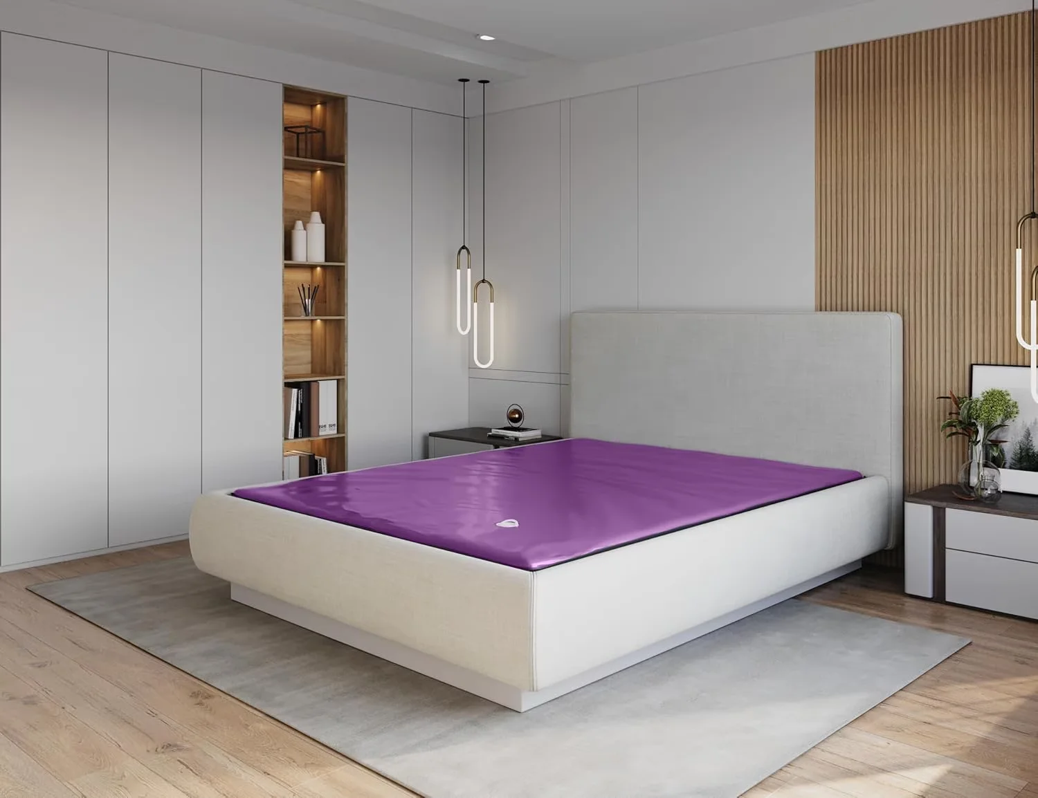 Modern Mattresses Accessory with Super Single, Conditioner, Frame Not Included - Purple Vinyl Model E2D5DD