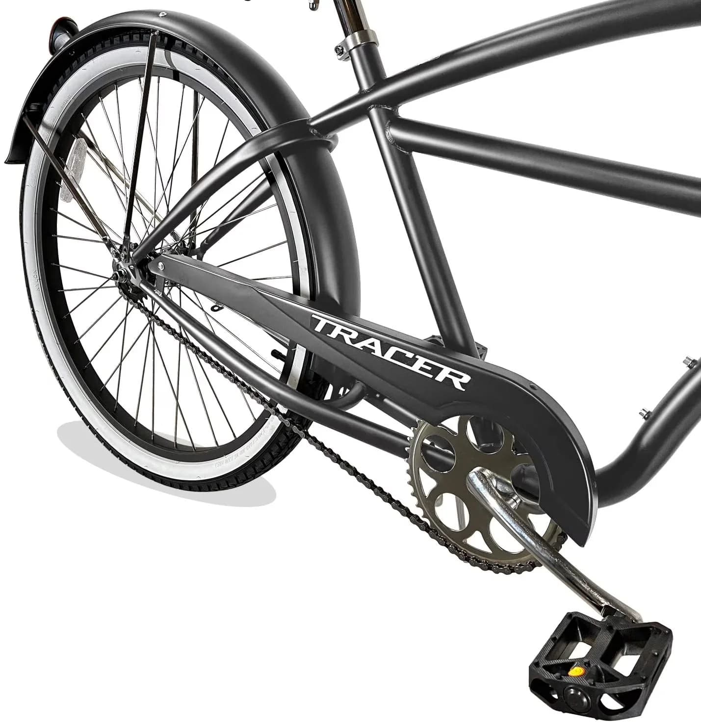 Stylish Cruiser Bike with Adjustable Seat Height, Grey - Gray 36H - Ergonomic Design Model 973366