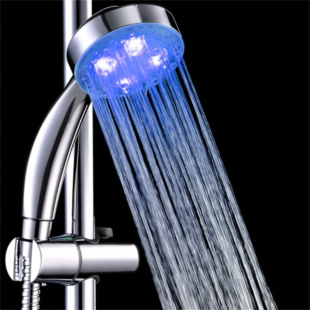 Shower Head Reliable with LED, High Pressure, High Pressure Heads - Silver Plastic Model C1C554