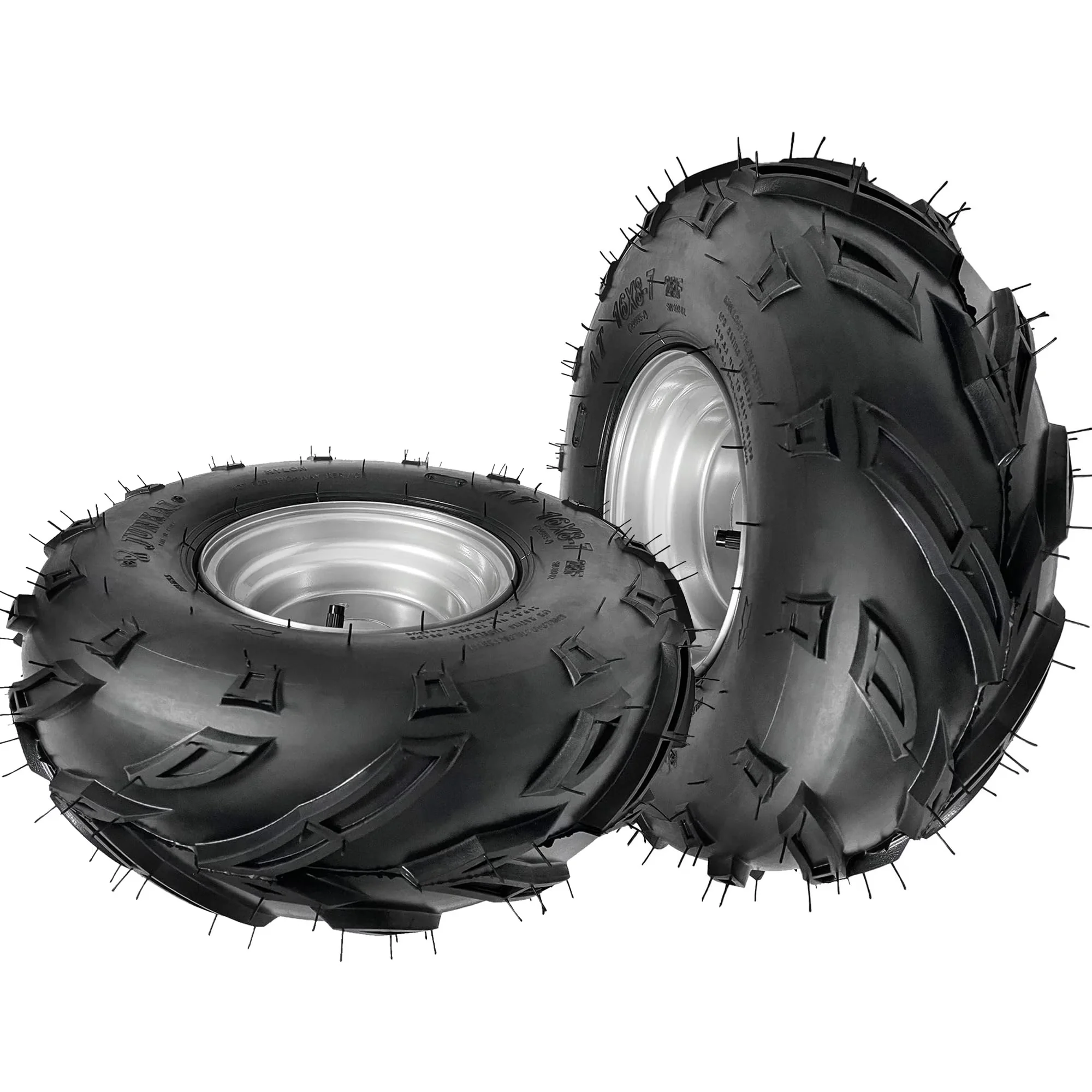 Lawn Mower Tire Modern with Replacement, 2PCS 16x8-7 ATV & Rim Assembly, 3 Stud 16x8x7 16x8.00-7 Wheel - Model 32CB4C