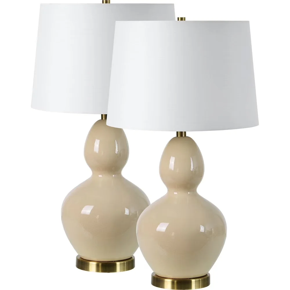 Reliable Lamp Set with Modern, Traditional, Jesula 26.75" Length Table Lamp- of two - Multicolor Ceramic, Iron Model F881A3