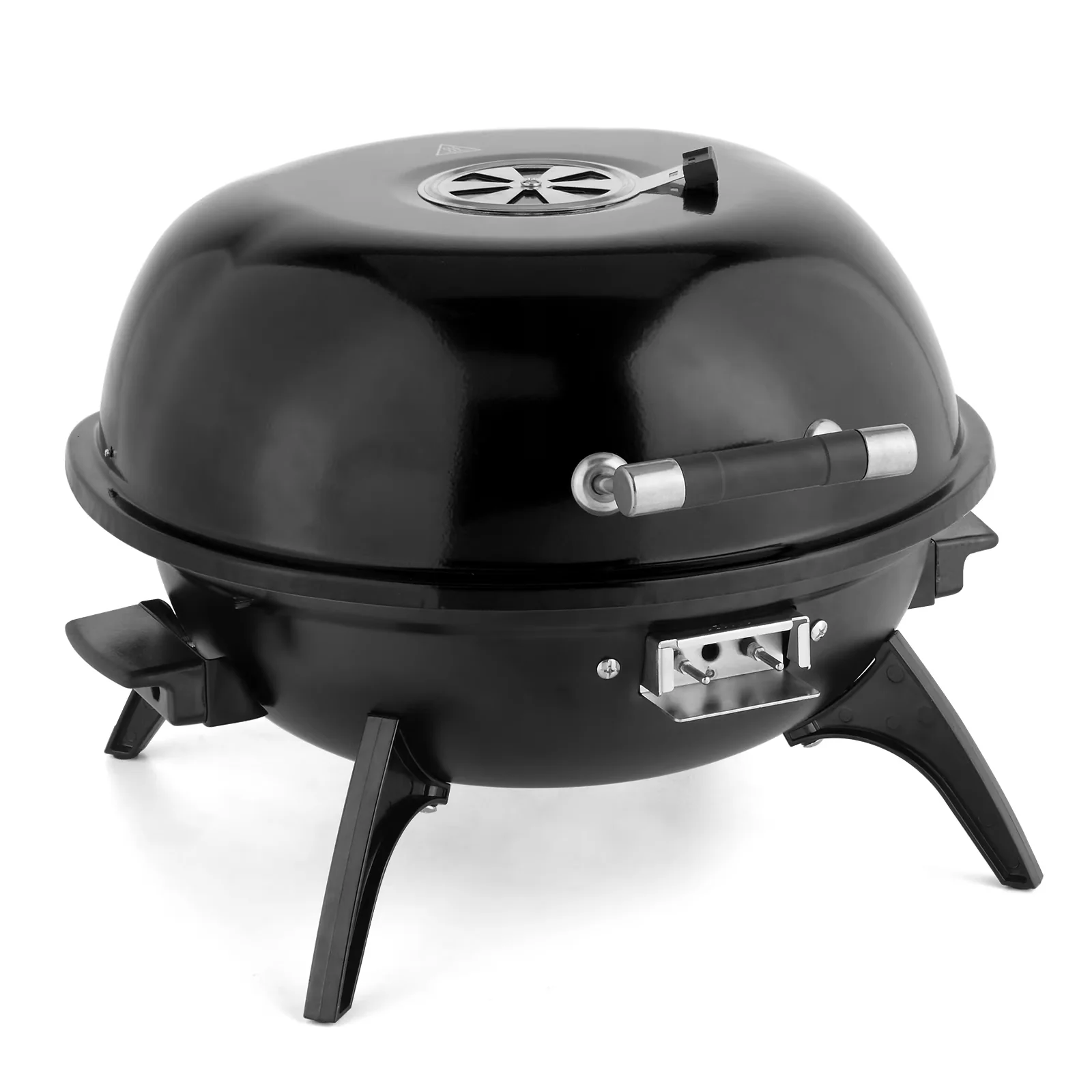 Stylish Charcoal Grill with 1600W, Portable, Electric Smoker 1600W Outdoor/Indoor - Black Metal Model 09FD53