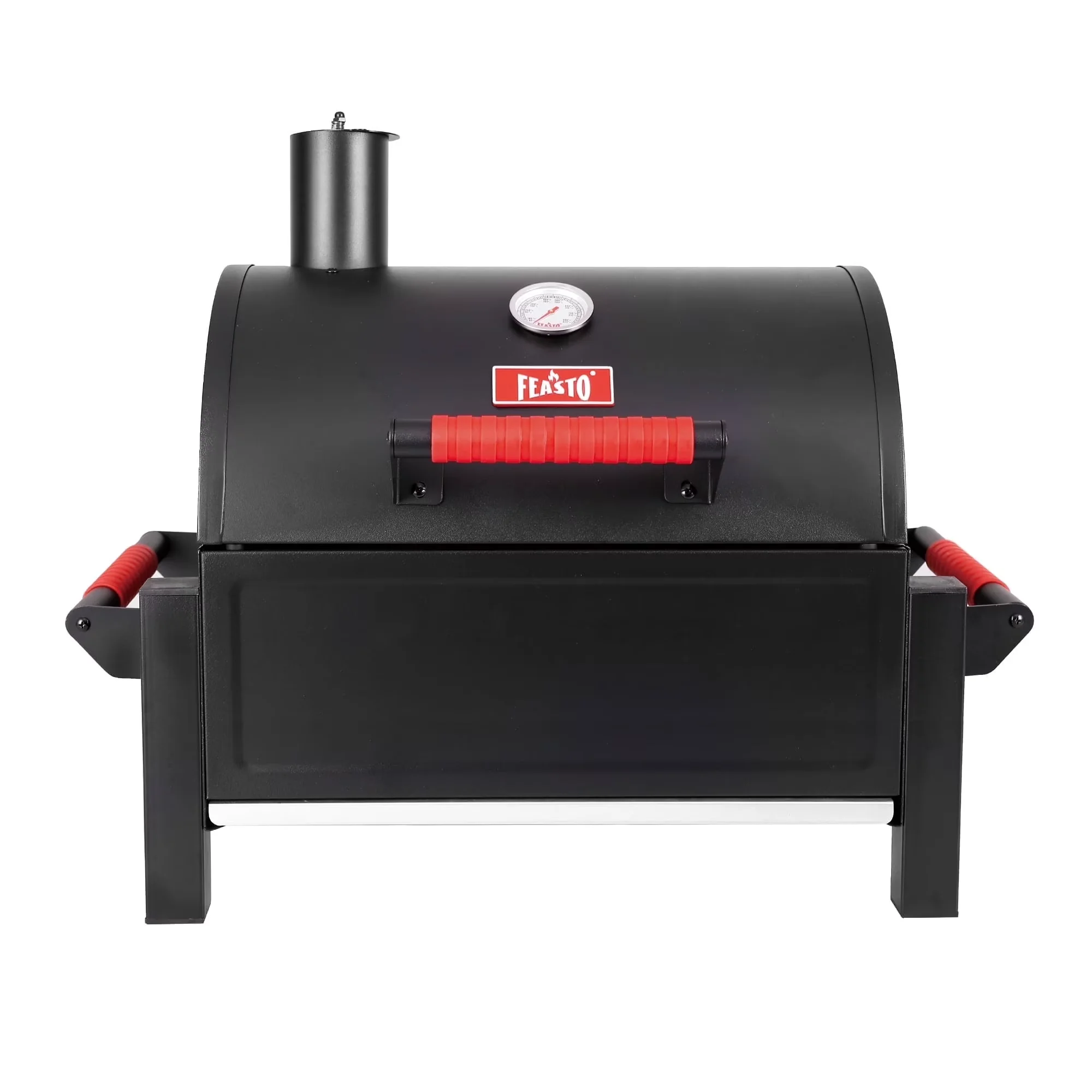 Sleek Flat Top Grill with Portable, Portable Charcoal Tabletop - Black Cast Iron Model 04306F