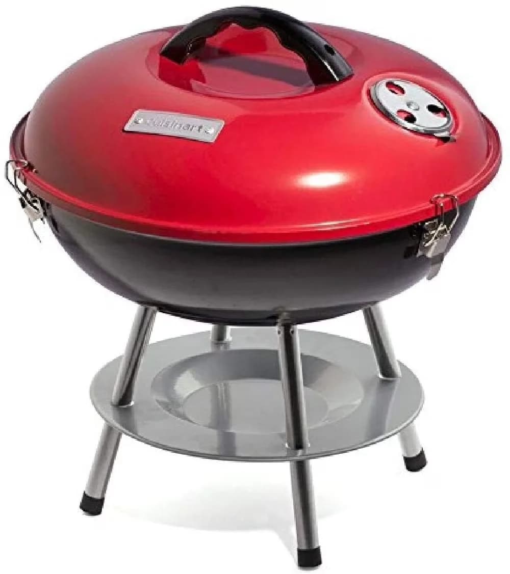 Charcoal Grill Efficient with Portable, Locking Lid, 14 Inch Tabletop Kettle - Steel Model 10B862