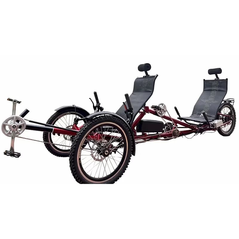Durable Electric Bike with Battery, 500W, 500W Motor- 2 Seater Tandem Trike - Model 05D967