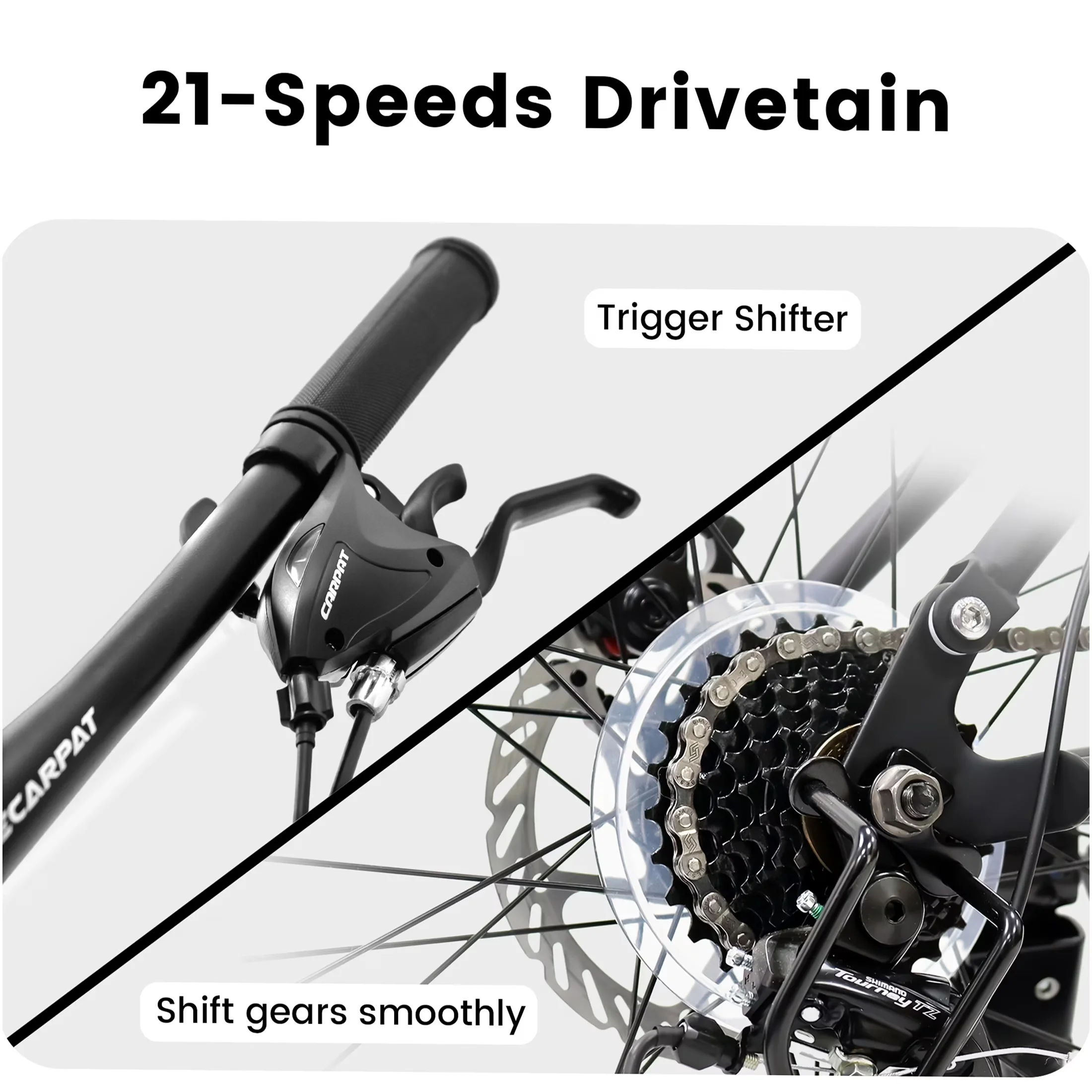 Efficient Mountain Bike with Adjustable Speed, 26 Inch - Black - Commercial Quality Model 2C0057