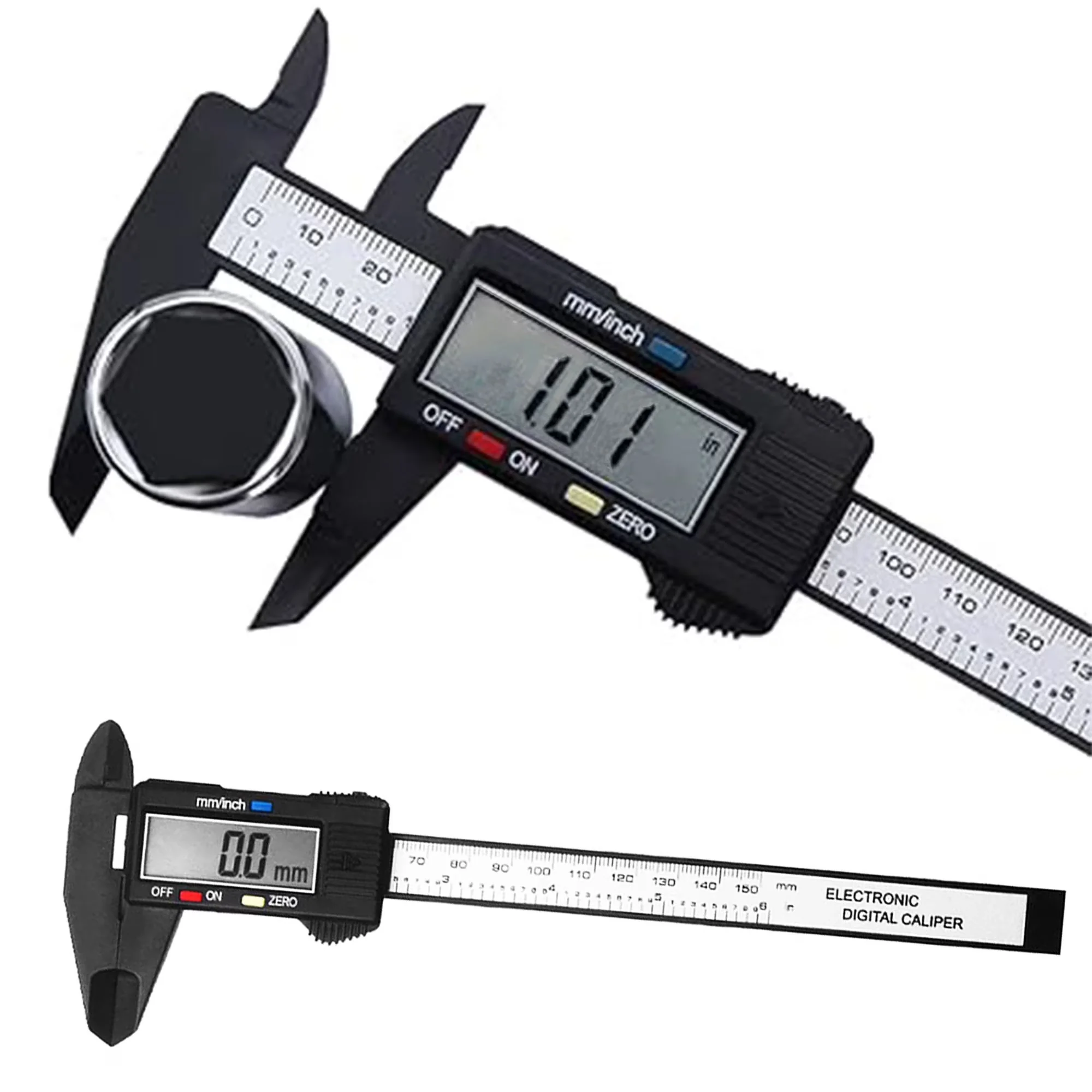 Measuring Layout Quality with Easy To Read, Durable, Lightweight - Plastic Carbon Fiber 6" Model 918B34