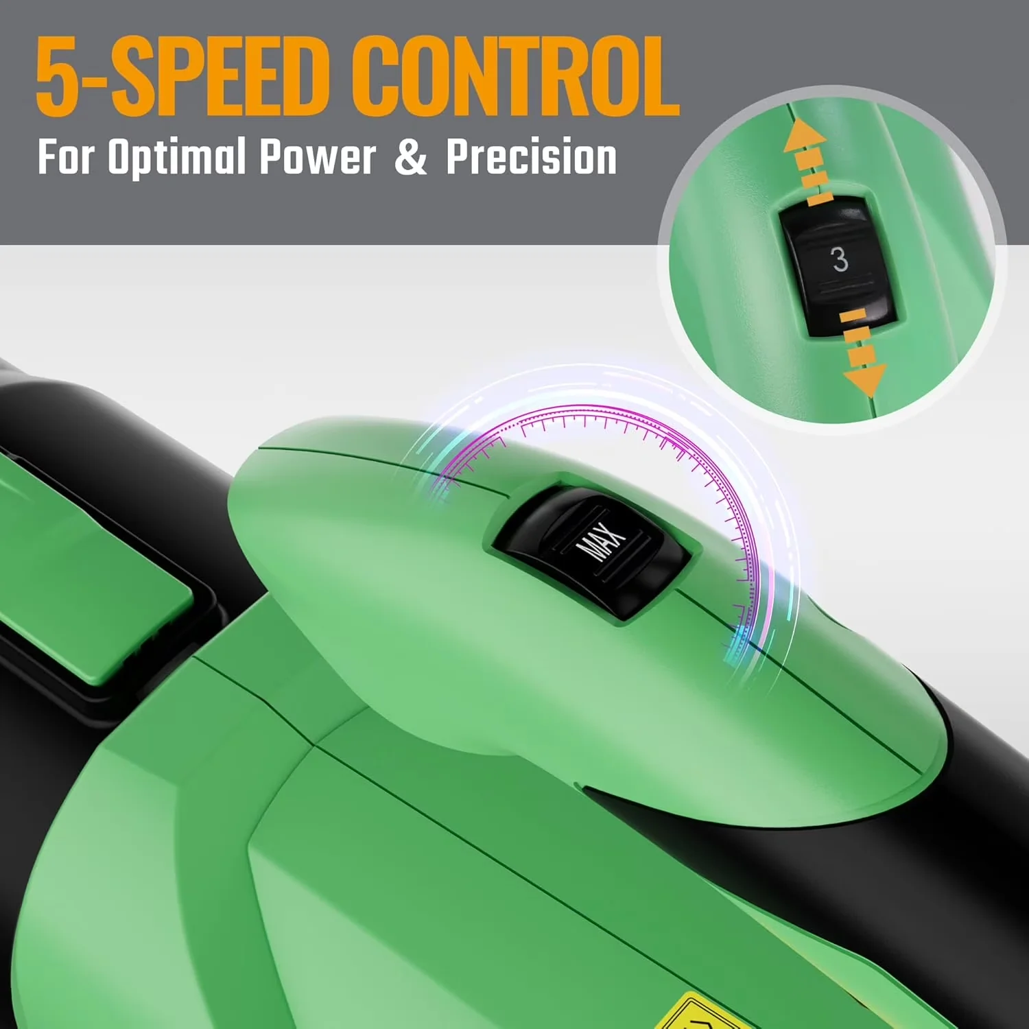 Efficient Leaf Blower with Battery, 20V, Cordless for Patio - Ergonomic Design Model 8D3182