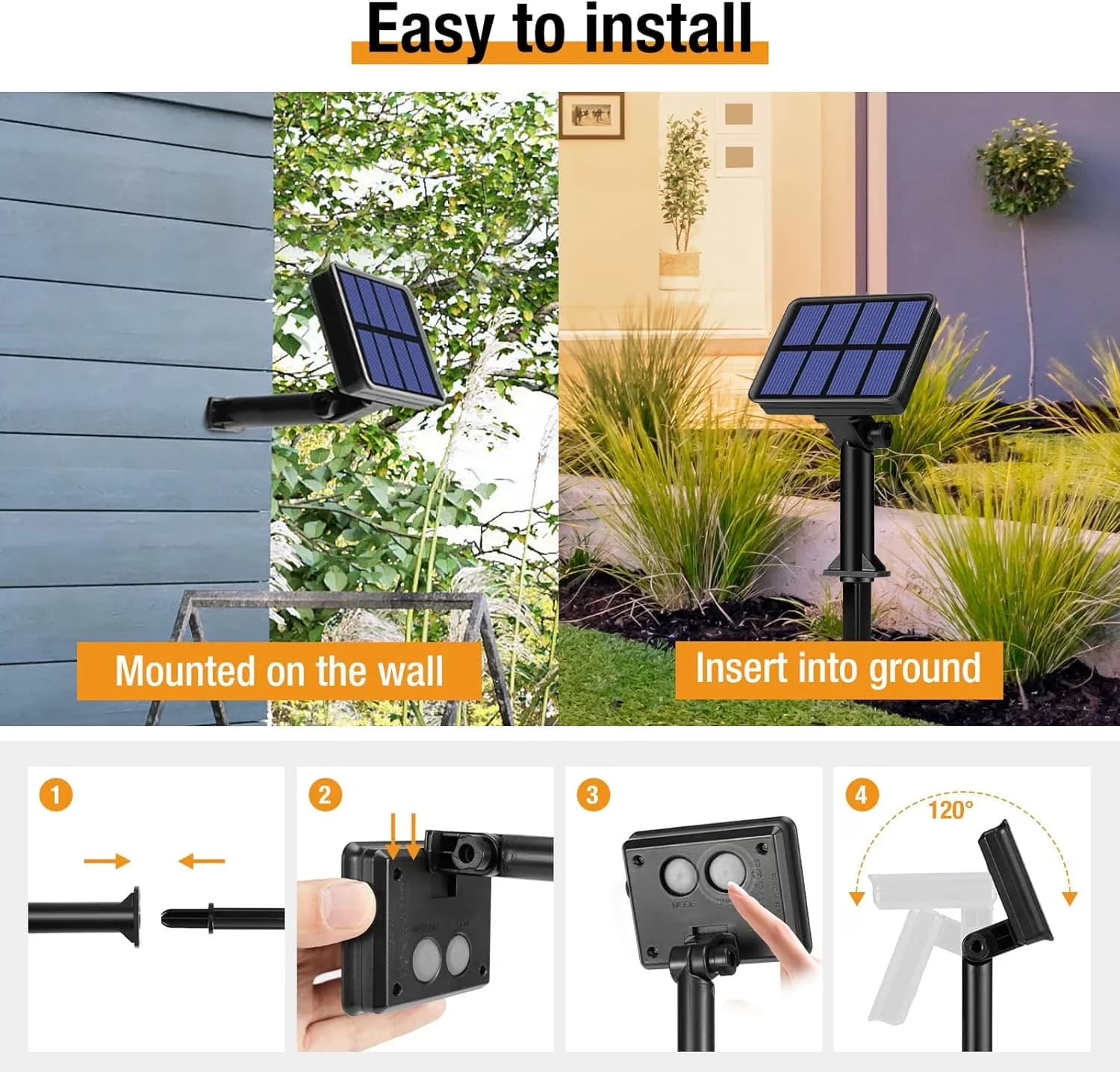Compact Novelty Light with LED, Solar, 8 Modes - Yellow 33FT for Everyday Use Model 7E0F00