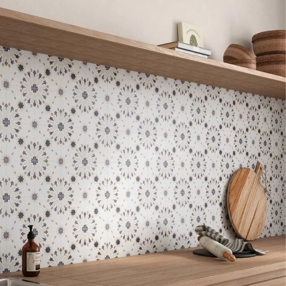 Grey Vinyl Flooring Vinyl Plank Flooring Efficient with Easy Installation, Easy To Clean - Porcelain Blue Model 1FE72C