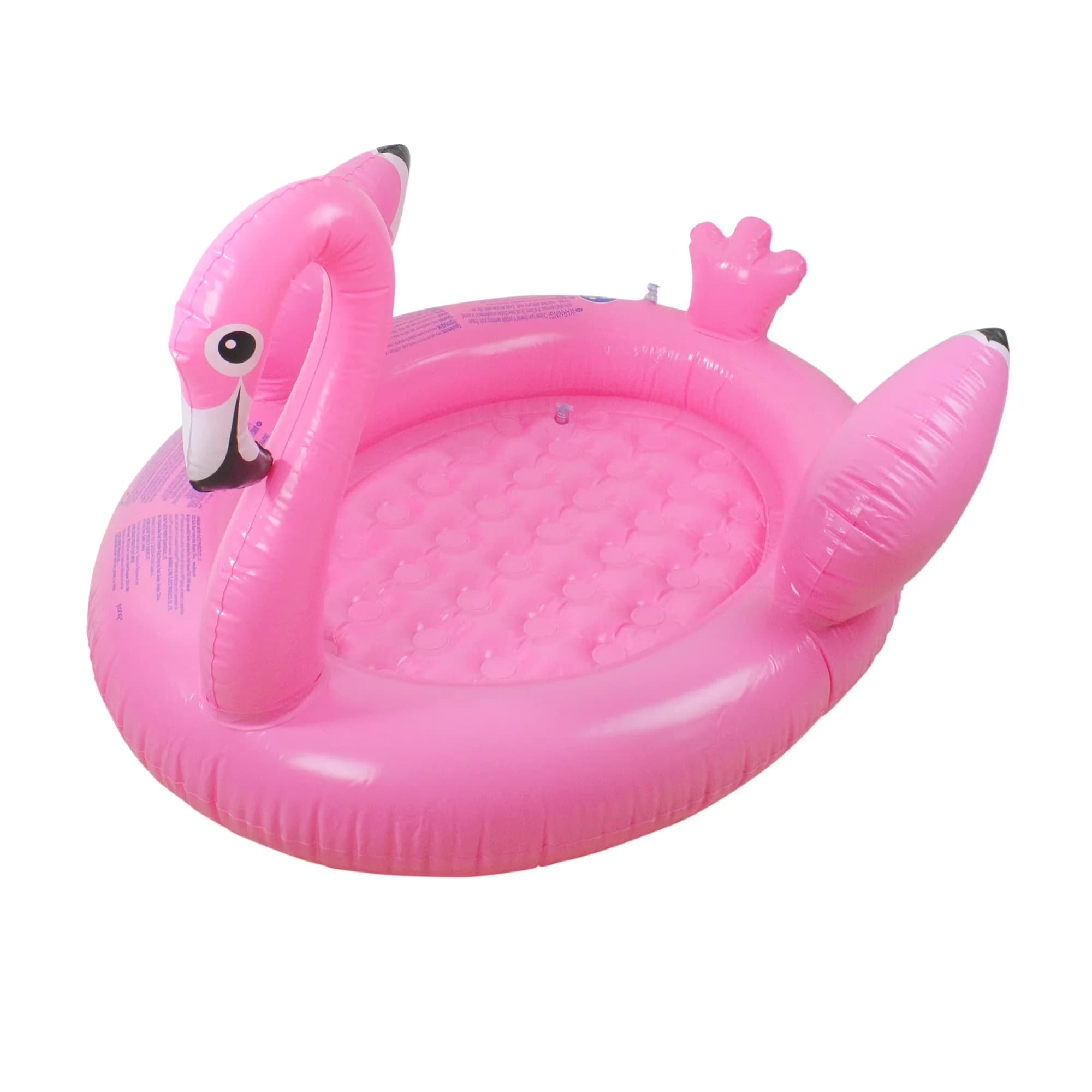 Stylish Inflatable Pool with 42.5" Flamingo Round Children's Swimming, Recommended for ages 1 to 3 years old, Pink/White - Pink Model 77929A
