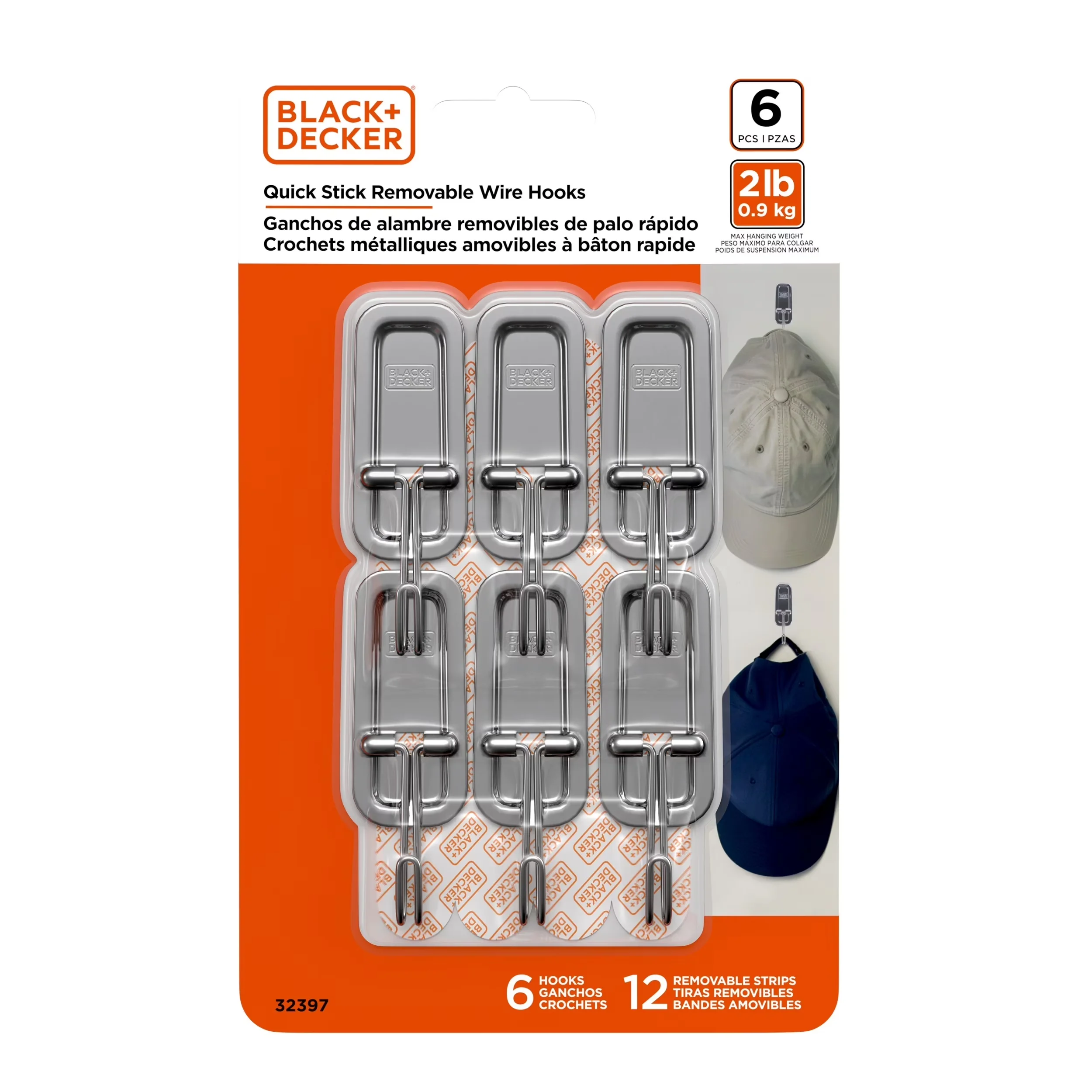 Modern Damage-Free Hanging with Easy-To-Use, No Gluing - Plastic Silver Model 5BE799