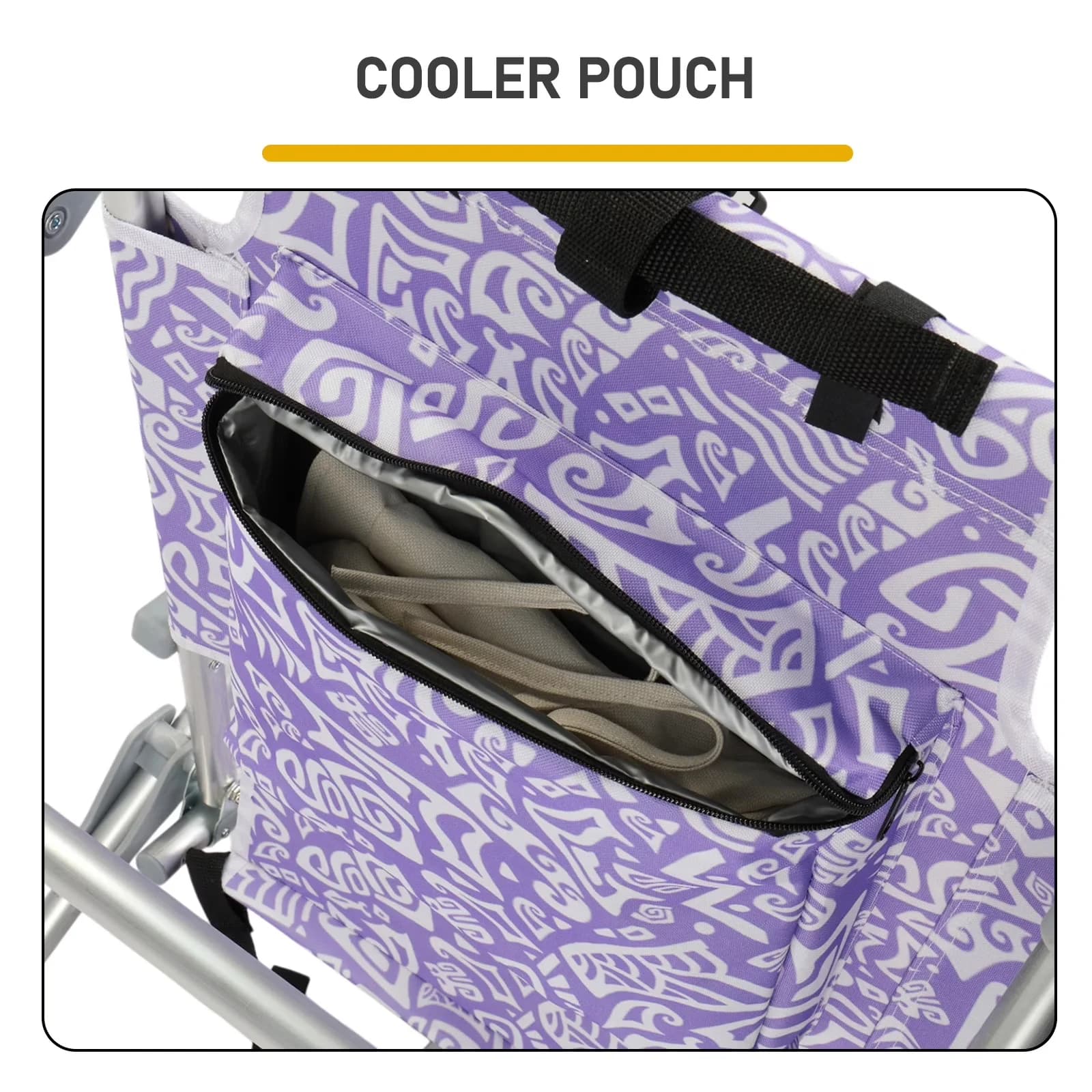 Stylish Beach Chair with Water-Resistant, Adjustable, Aluminum - Purple Model F4C7DE