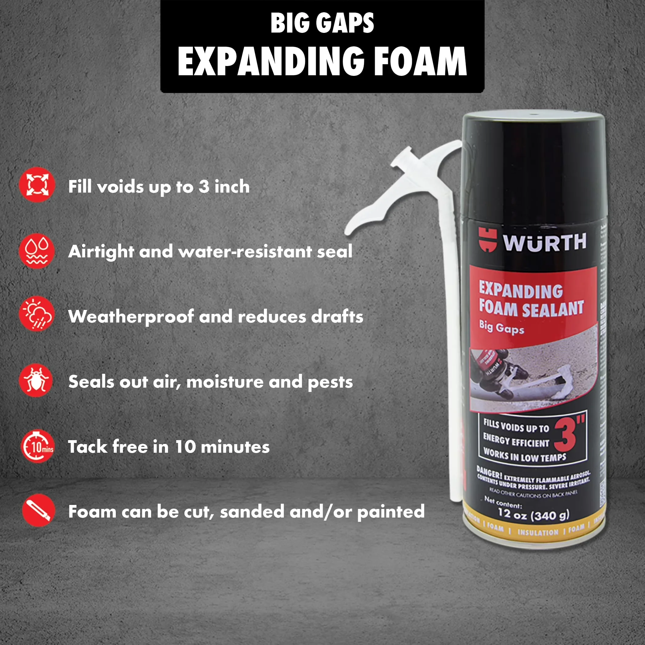 Quality Building Material with Insulated, Energy Efficient, Easy Installation - Expanding Foam White Model E42D73