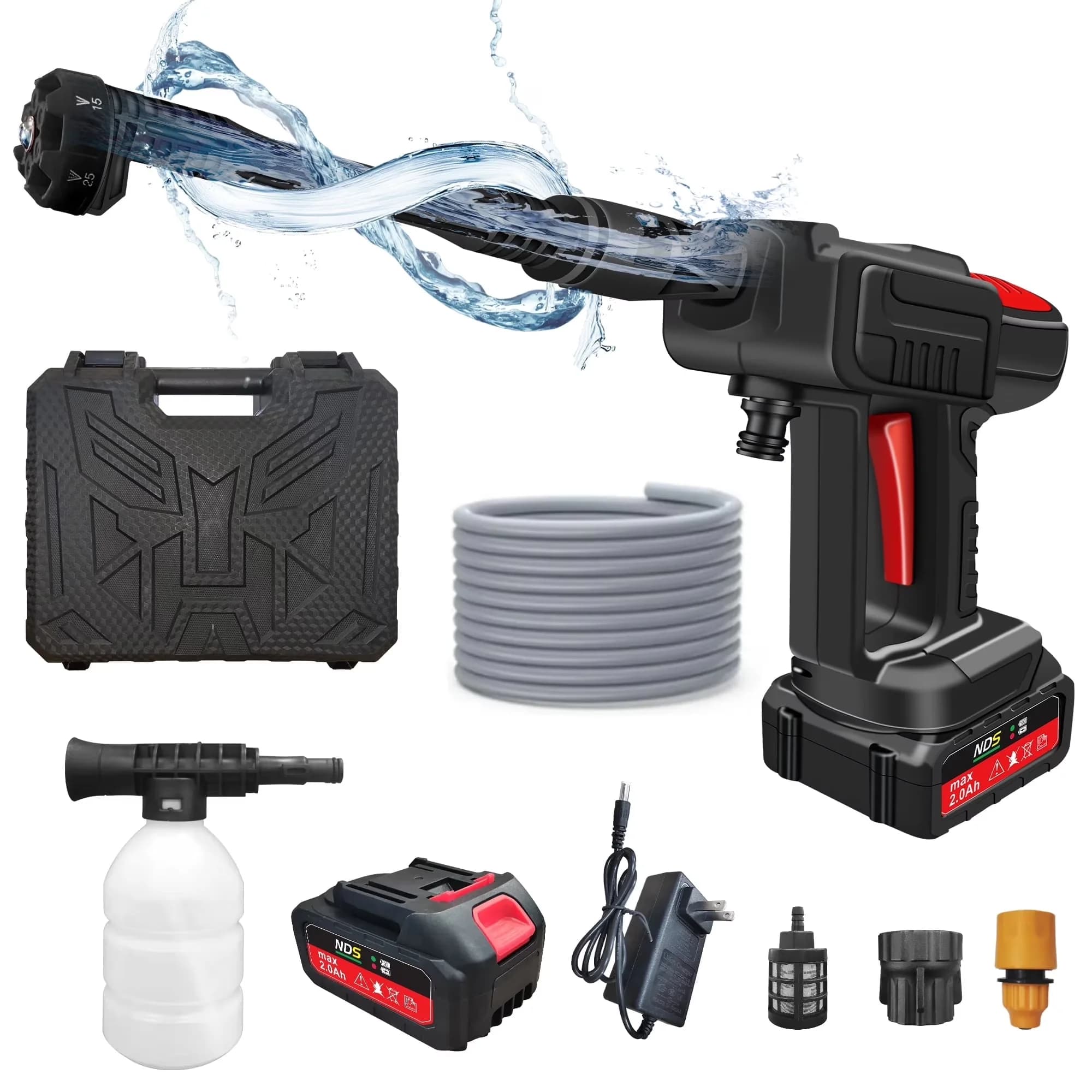 Pressure Washer Premium with Battery, 24V, portable for Car, Garden - 970PSI Model 2CBA19