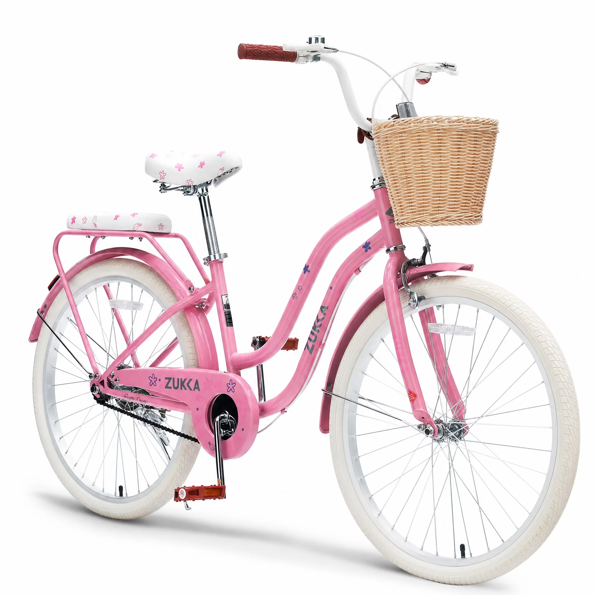 Cruiser Bike Modern with Adjustable Seat, Adjustable Height, 24" - Pink Model 3D54F3