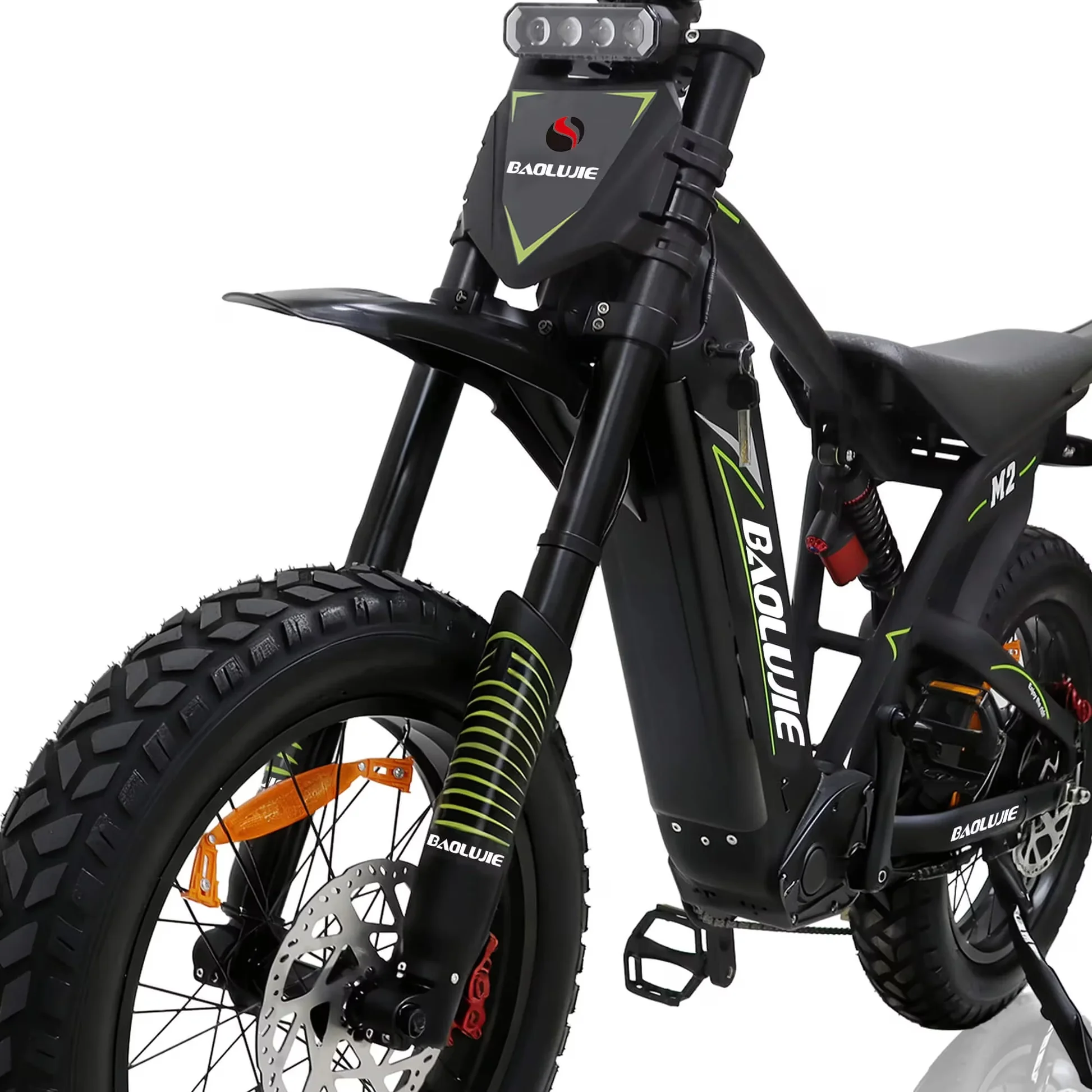 Stylish Electric Bike with Battery, 3000W, M2 3000W Dirt - Green - Long-Lasting Performance Model B9C551